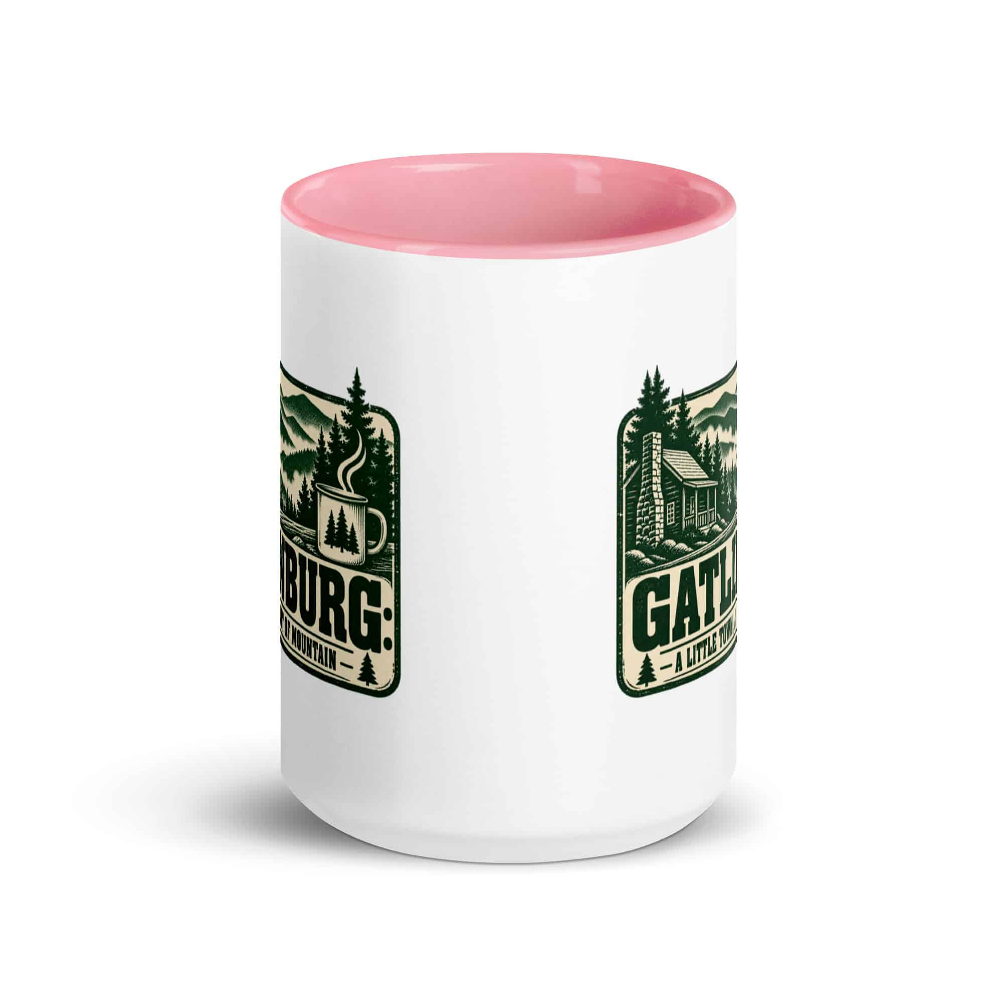 Gatlinburg and the Smokies Color Inside Coffee Mug: Gatlinburg: A Little Town, a Lot of Mountain, Forest Ink Stamp