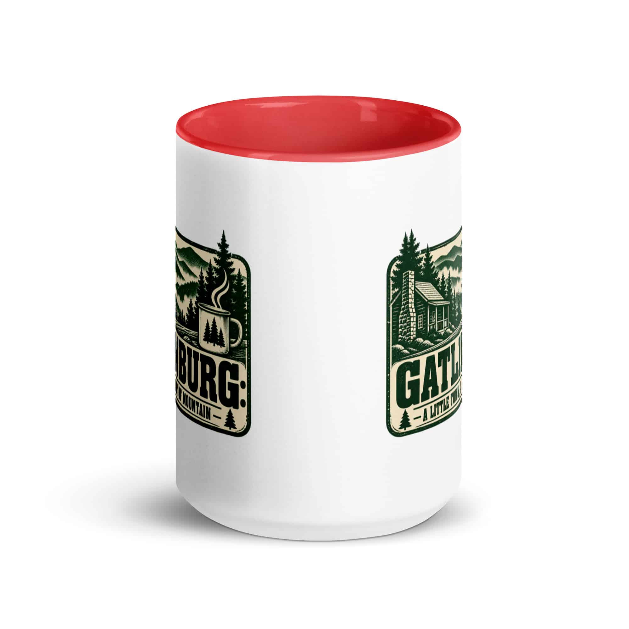 Gatlinburg and the Smokies Color Inside Coffee Mug: Gatlinburg: A Little Town, a Lot of Mountain, Forest Ink Stamp