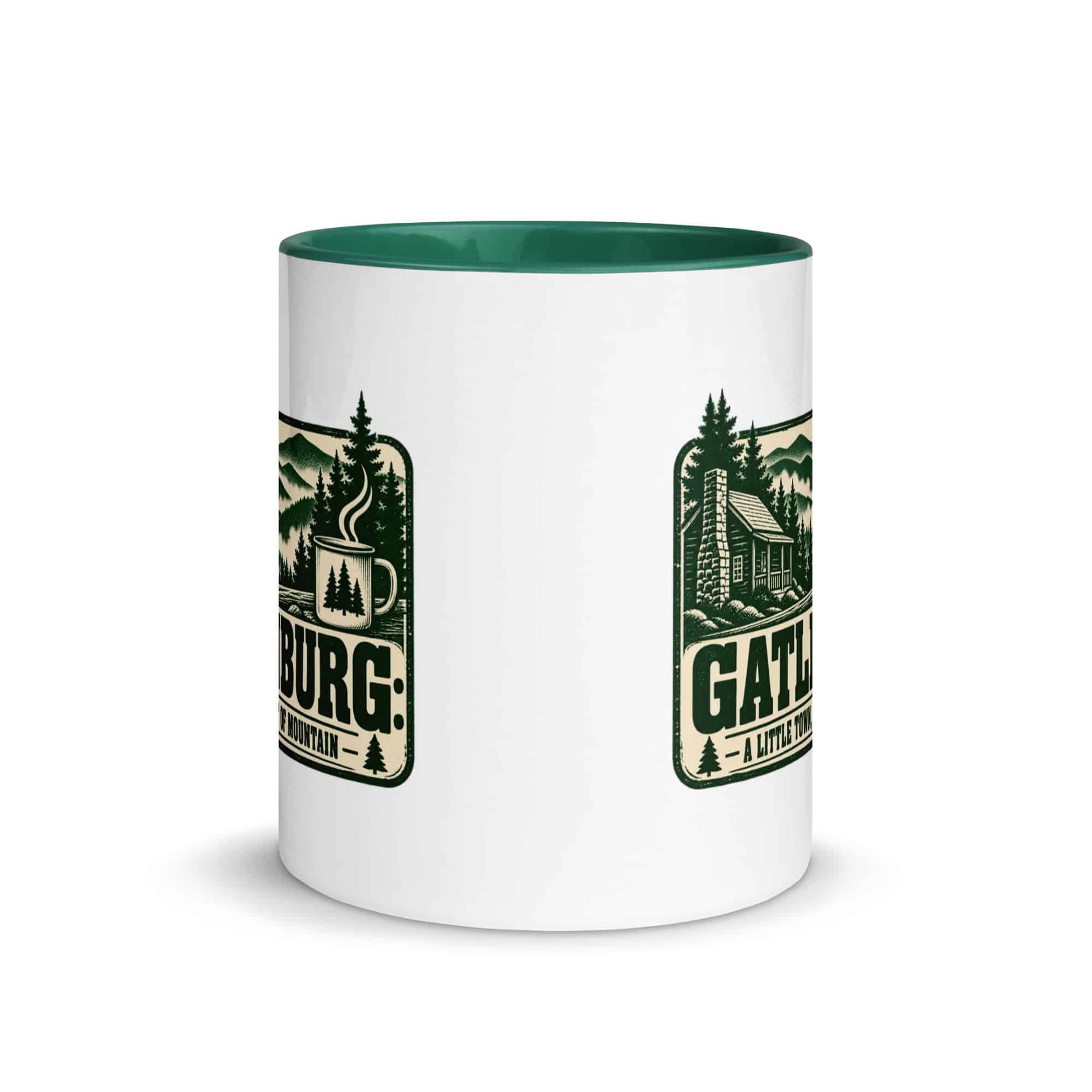 Gatlinburg and the Smokies Color Inside Coffee Mug: Gatlinburg: A Little Town, a Lot of Mountain, Forest Ink Stamp