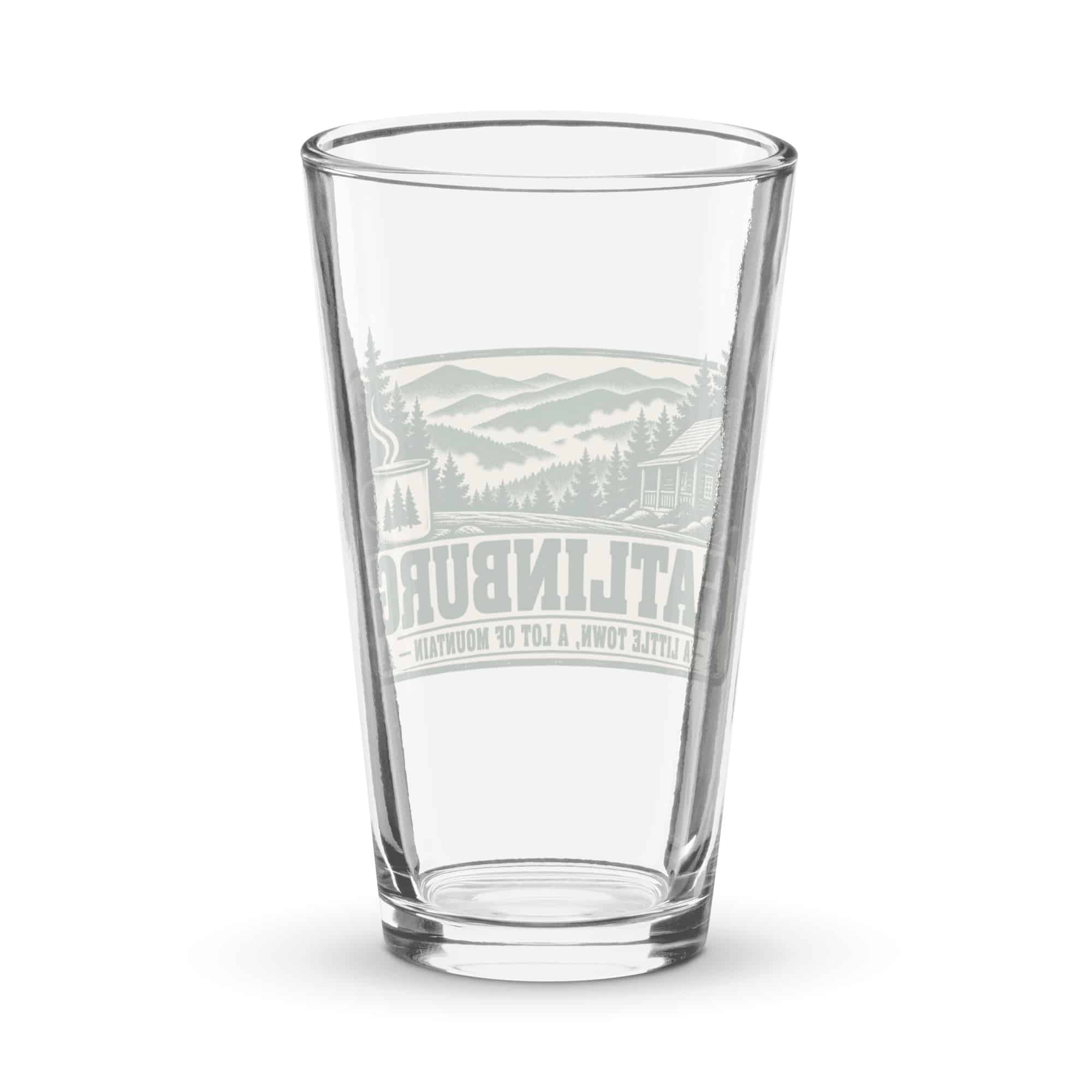 Gatlinburg and the Smokies Pint Glass: Gatlinburg: A Little Town, a Lot of Mountain, Forest Ink Stamp