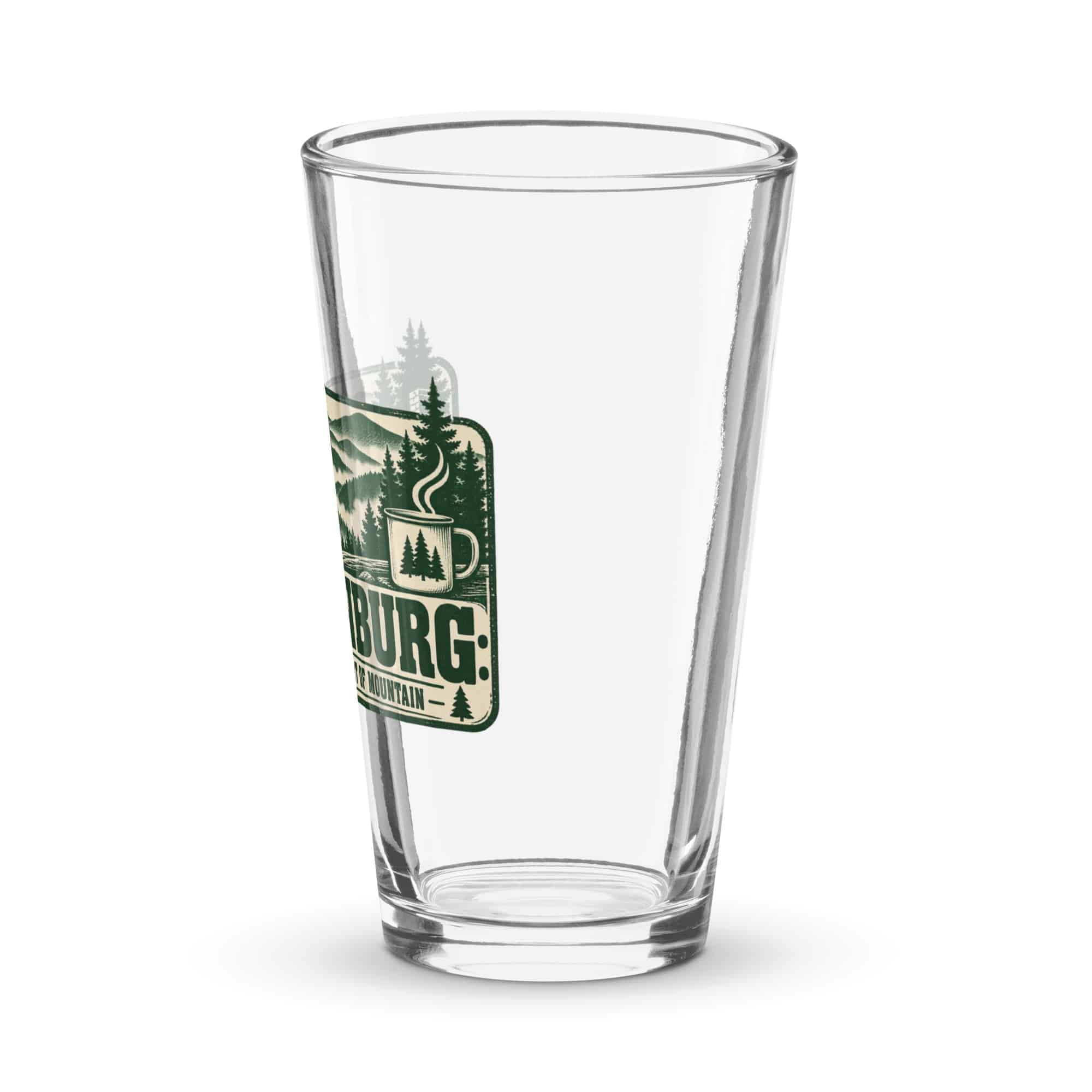 Gatlinburg and the Smokies Pint Glass: Gatlinburg: A Little Town, a Lot of Mountain, Forest Ink Stamp