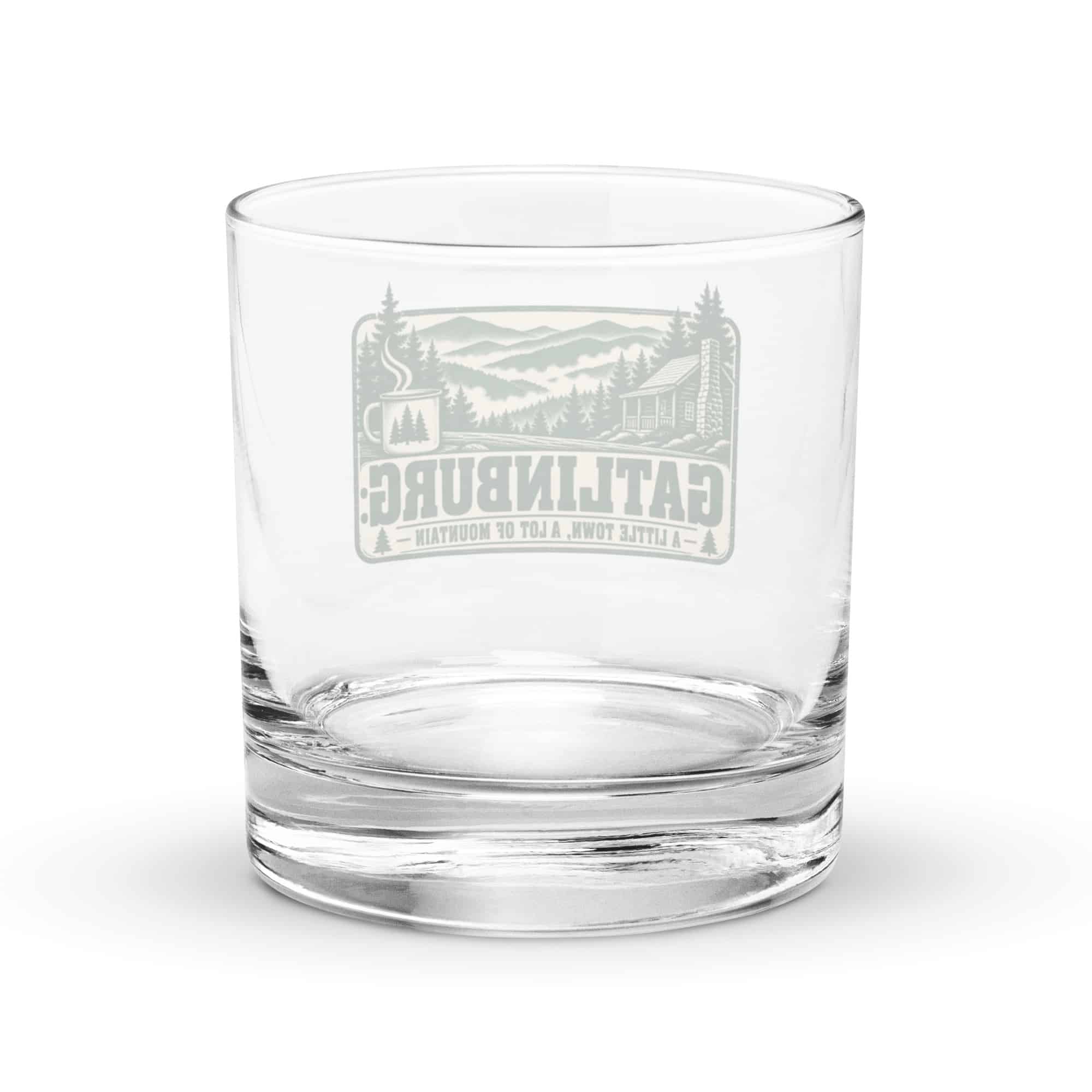 Gatlinburg and the Smokies Rocks Glass: Gatlinburg: A Little Town, a Lot of Mountain, Forest Ink Stamp