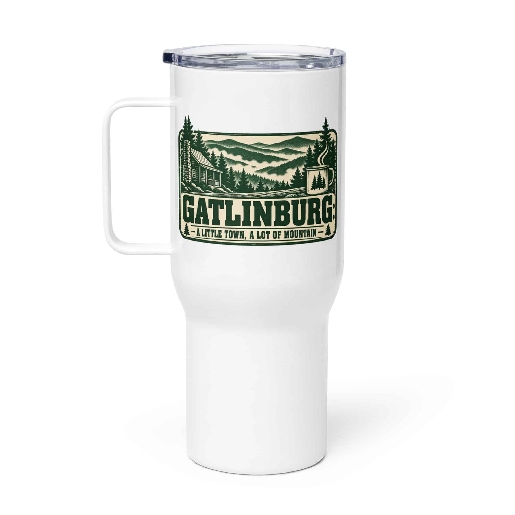 Gatlinburg and the Smokies Travel Mug: Gatlinburg: A Little Town, a Lot of Mountain, Forest Ink Stamp