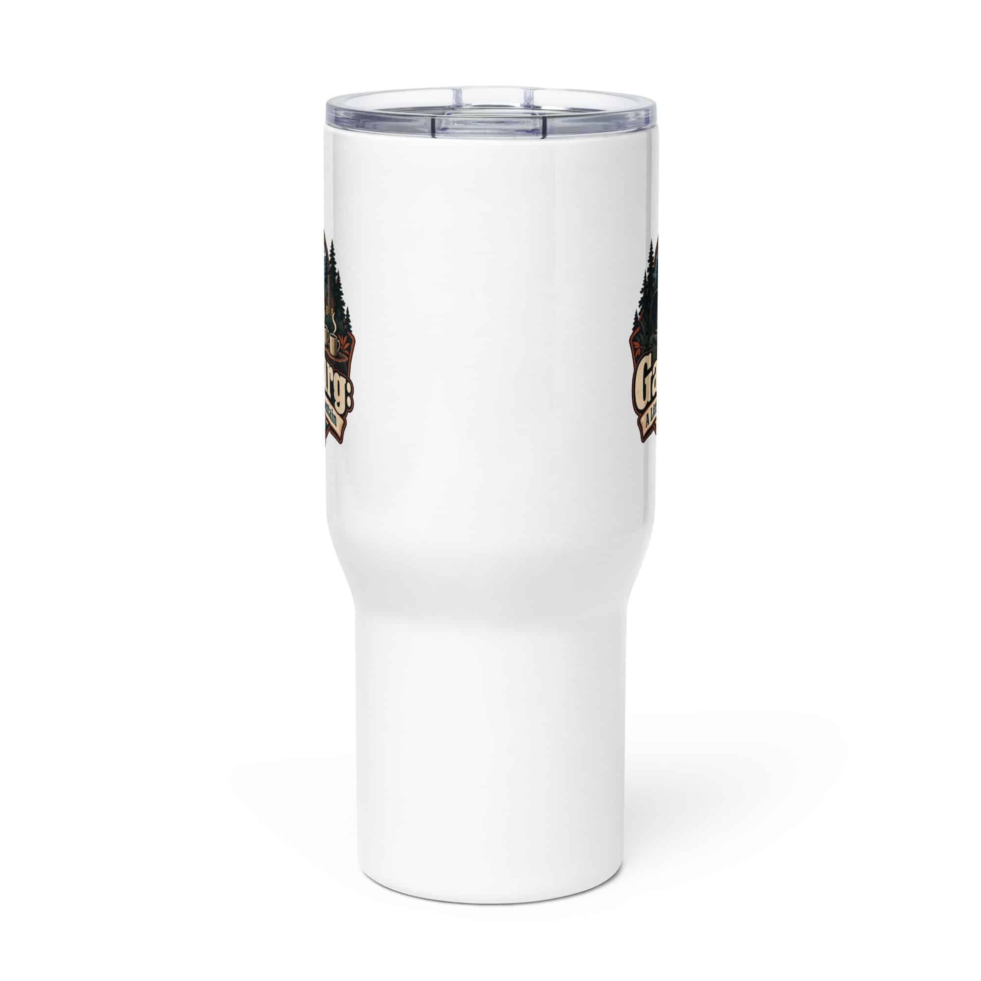 Gatlinburg and the Smokies Travel Mug: Gatlinburg: A Little Town, a Lot of Mountain, Scenic Shield Badge