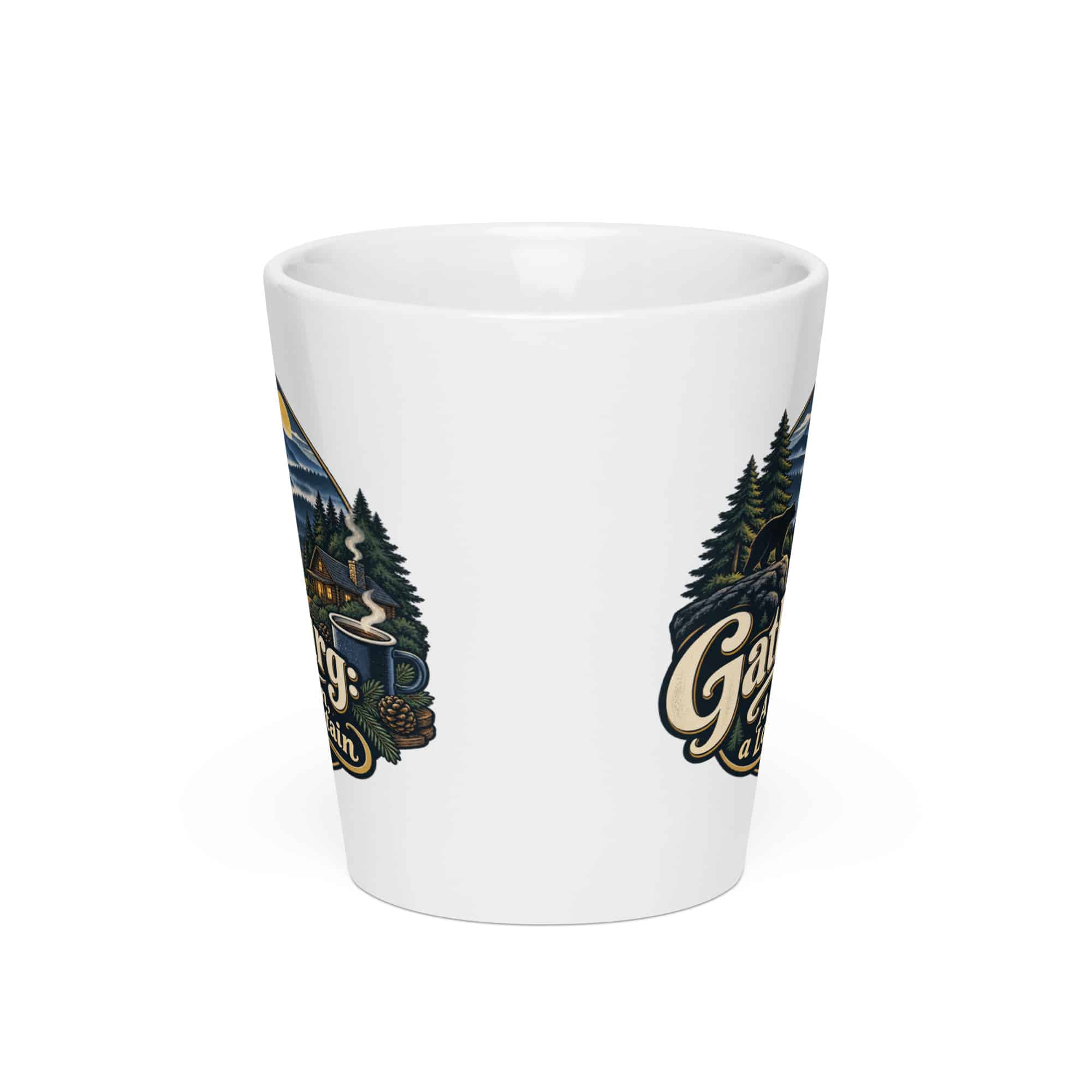 Gatlinburg and the Smokies Latte Mug: Gatlinburg: A Little Town, a Lot of Mountain, Woodland Scenic Lettering