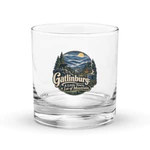 Gatlinburg and the Smokies Rocks Glass: Gatlinburg: A Little Town, a Lot of Mountain, Woodland Scenic Lettering - 10.5 oz - Main