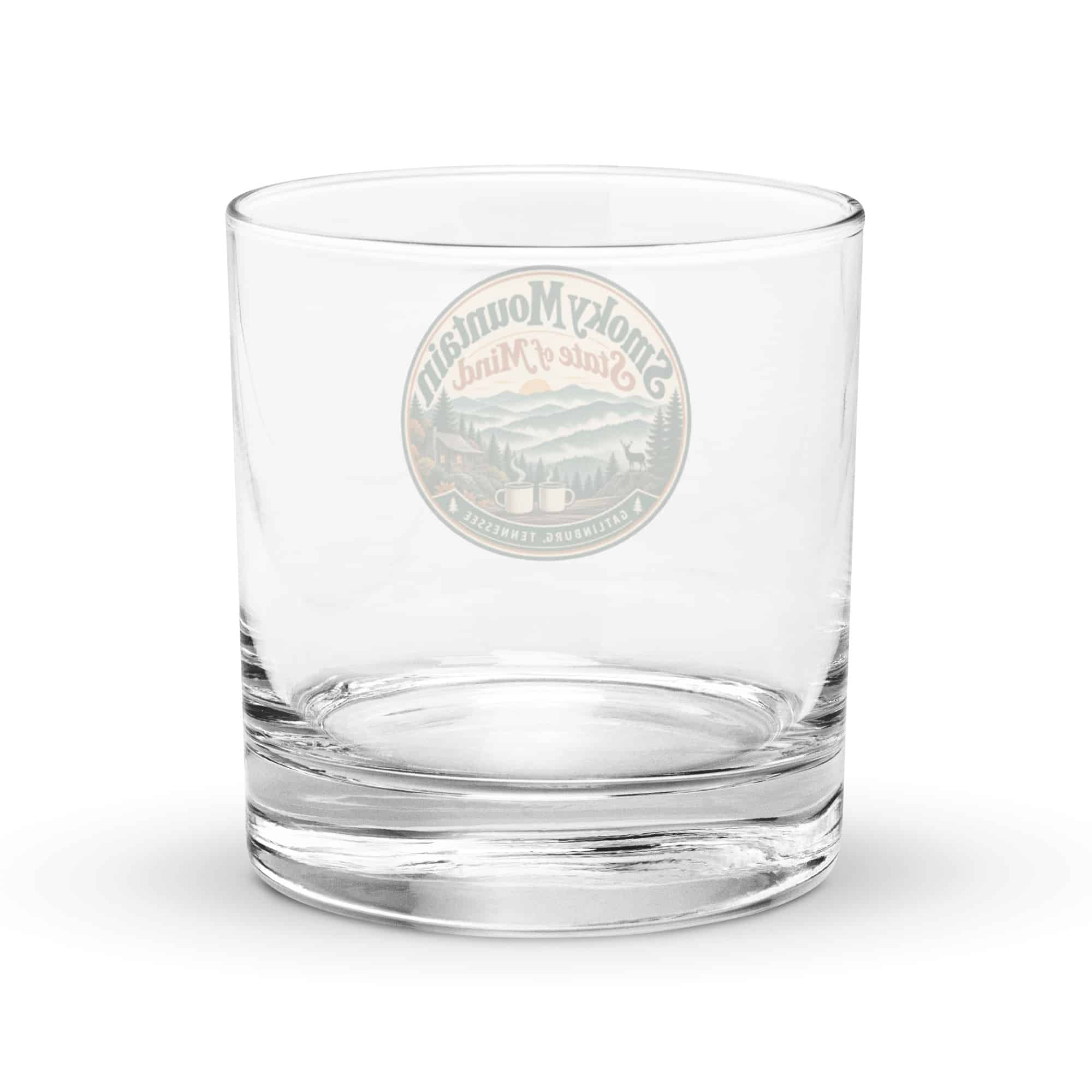 Gatlinburg and the Smokies Rocks Glass: Smoky Mountain State of Mind, Vintage Round Badge