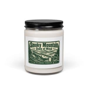Gatlinburg and the Smokies Soy Wax Candle: Smoky Mountain State of Mind, Forest Ink Stamp - 9oz - Main