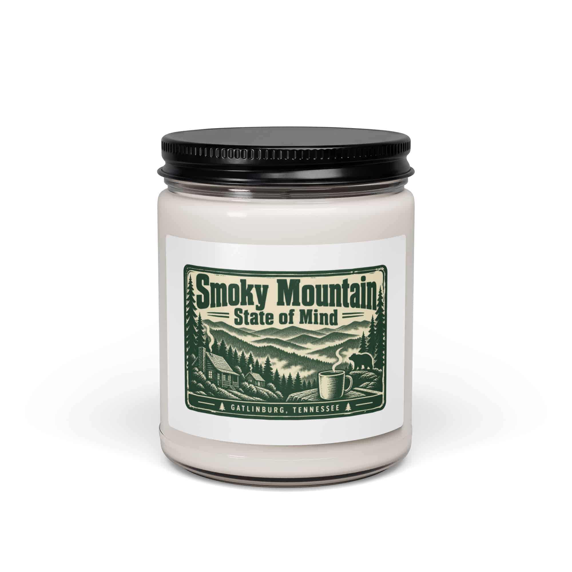 Gatlinburg and the Smokies Soy Wax Candle: Smoky Mountain State of Mind, Forest Ink Stamp