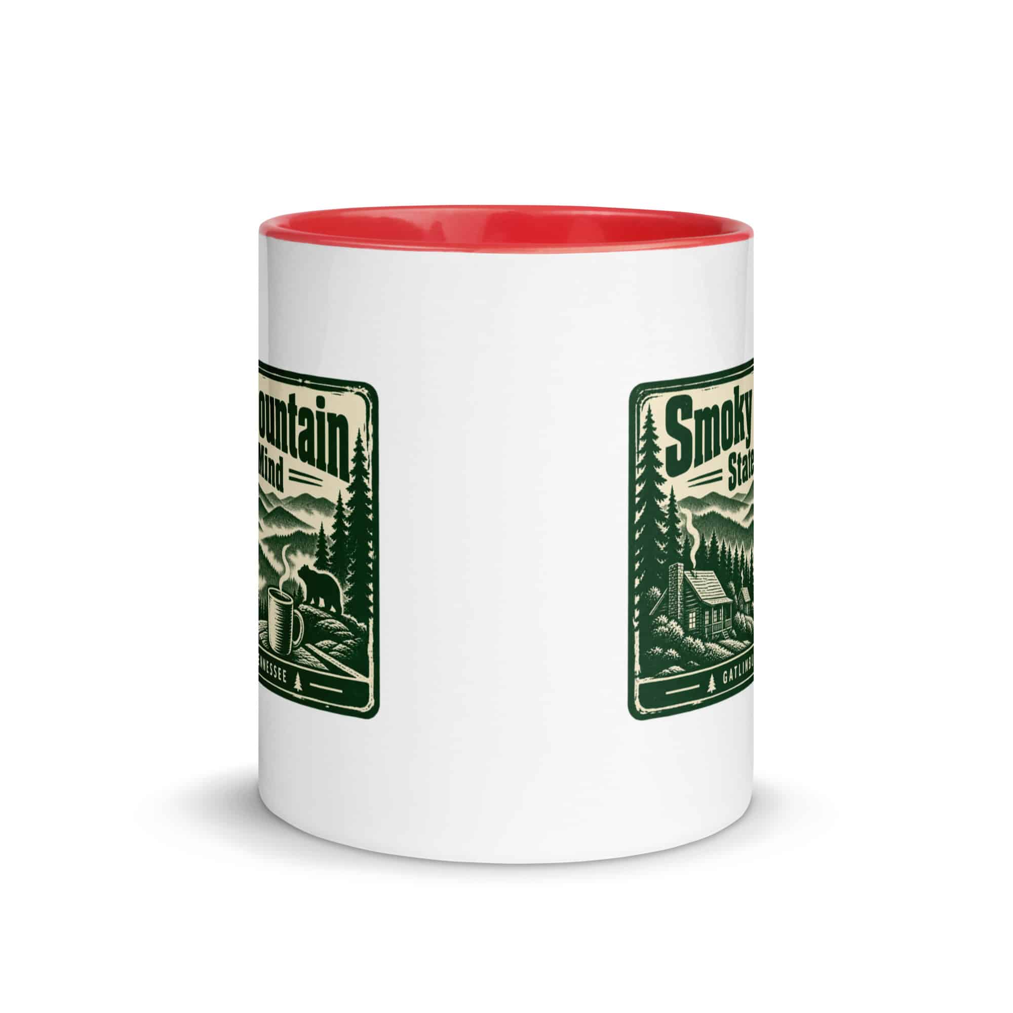 Gatlinburg and the Smokies Color Inside Coffee Mug: Smoky Mountain State of Mind, Forest Ink Stamp