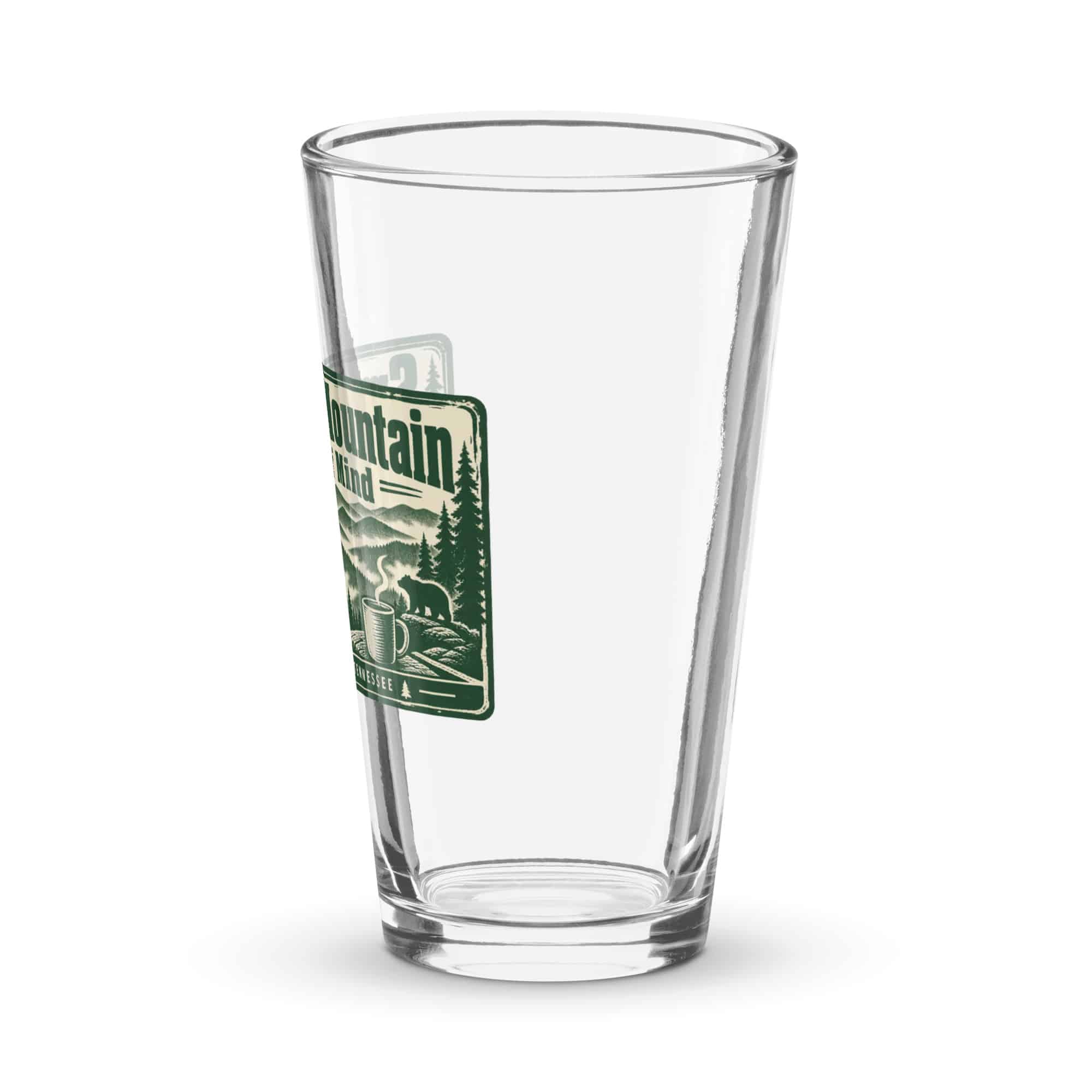 Gatlinburg and the Smokies Pint Glass: Smoky Mountain State of Mind, Forest Ink Stamp