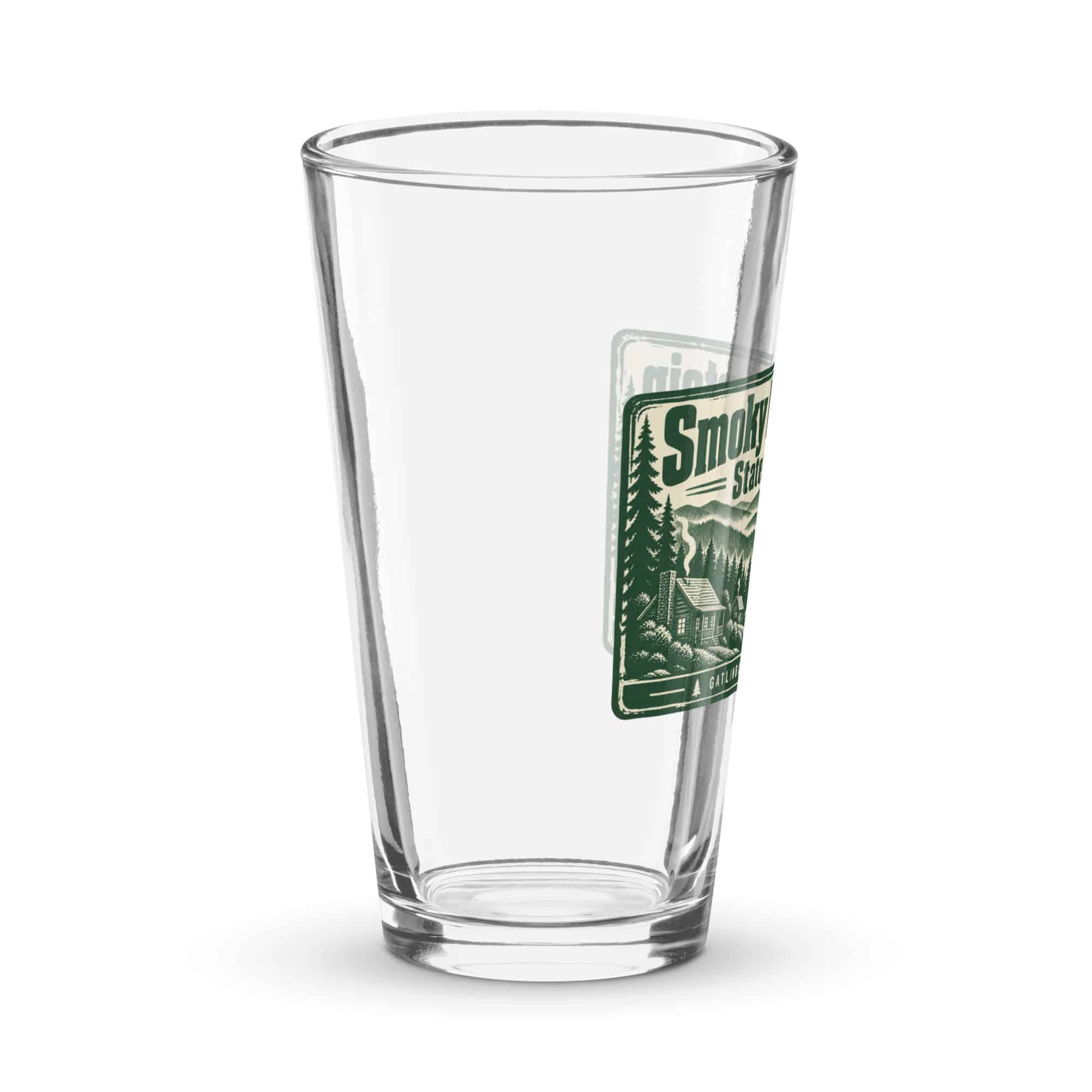 Gatlinburg and the Smokies Pint Glass: Smoky Mountain State of Mind, Forest Ink Stamp