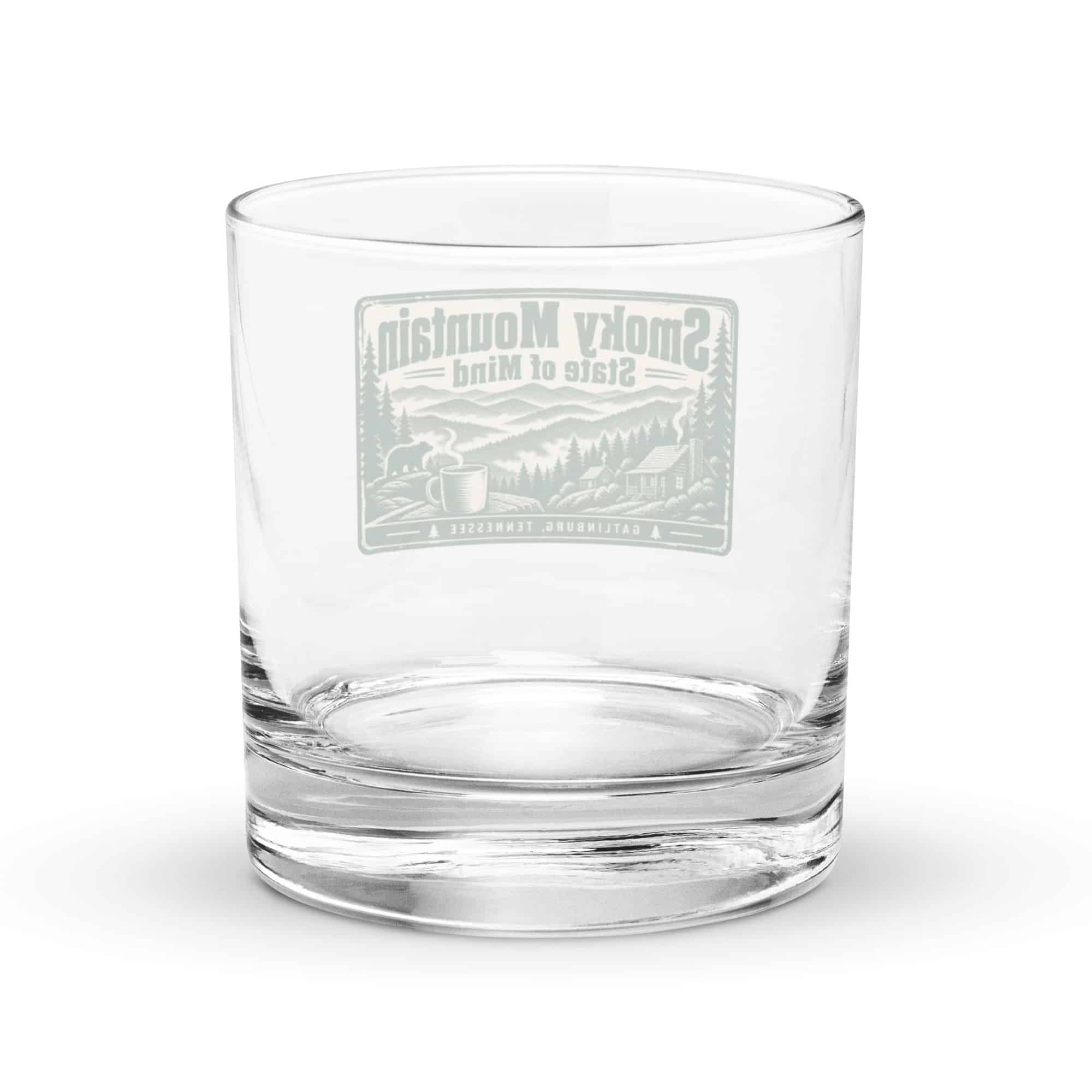 Gatlinburg and the Smokies Rocks Glass: Smoky Mountain State of Mind, Forest Ink Stamp