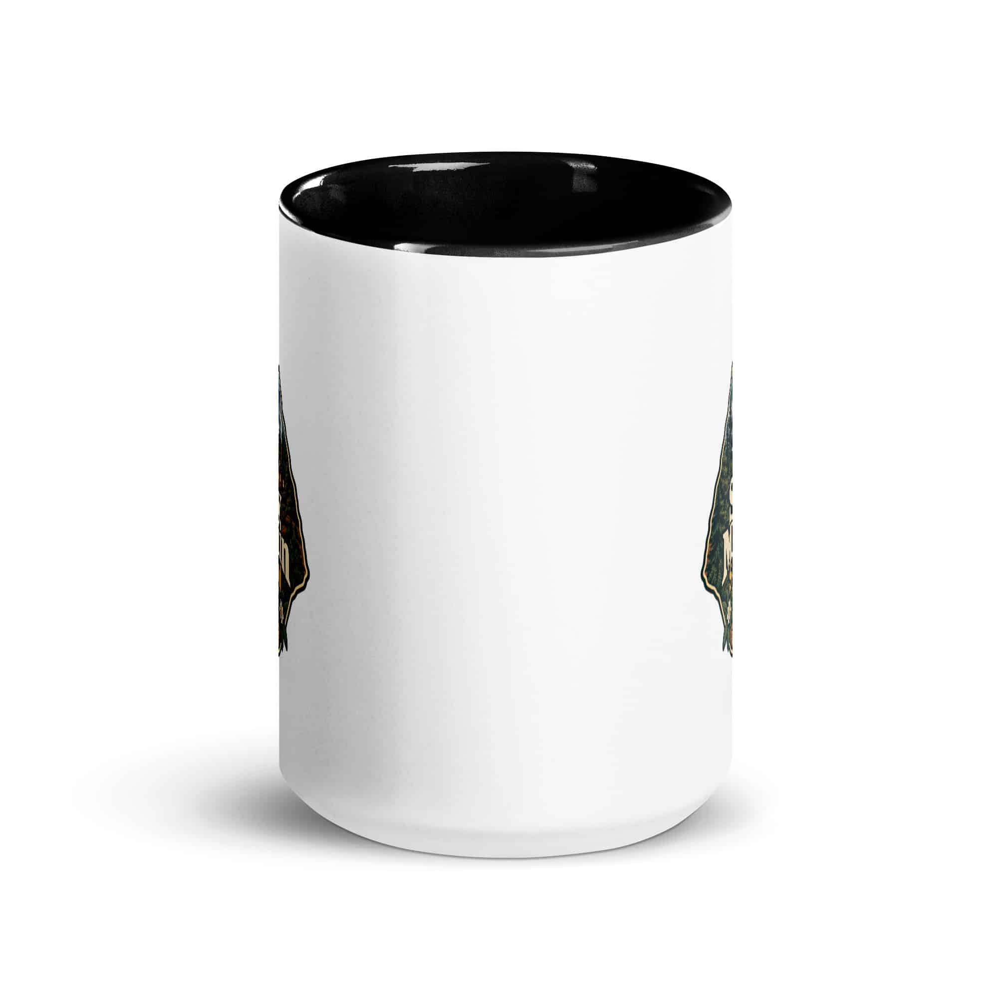 Gatlinburg and the Smokies Color Inside Coffee Mug: Smoky Mountain State of Mind, Scenic Shield Badge
