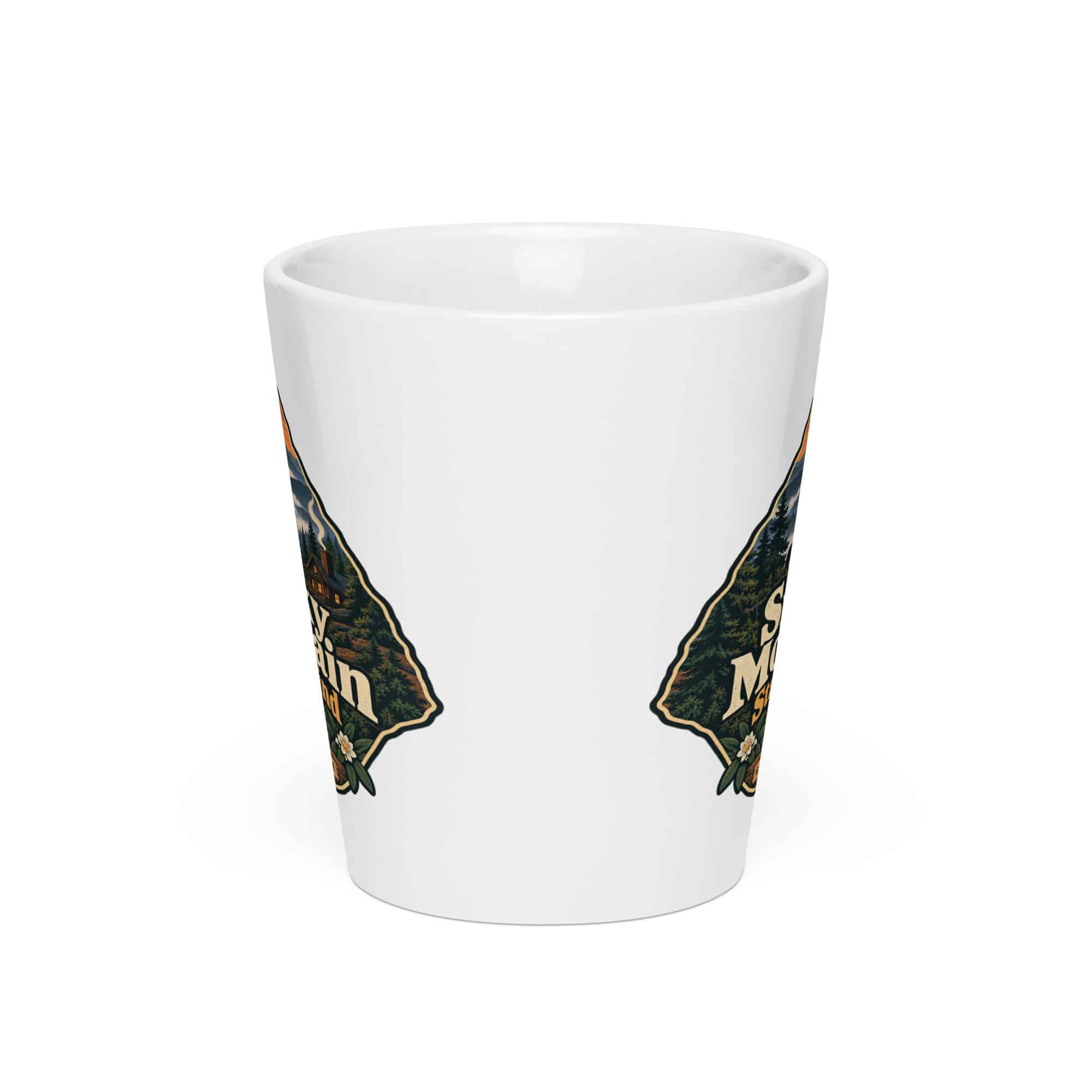 Gatlinburg and the Smokies Latte Mug: Smoky Mountain State of Mind, Scenic Shield Badge