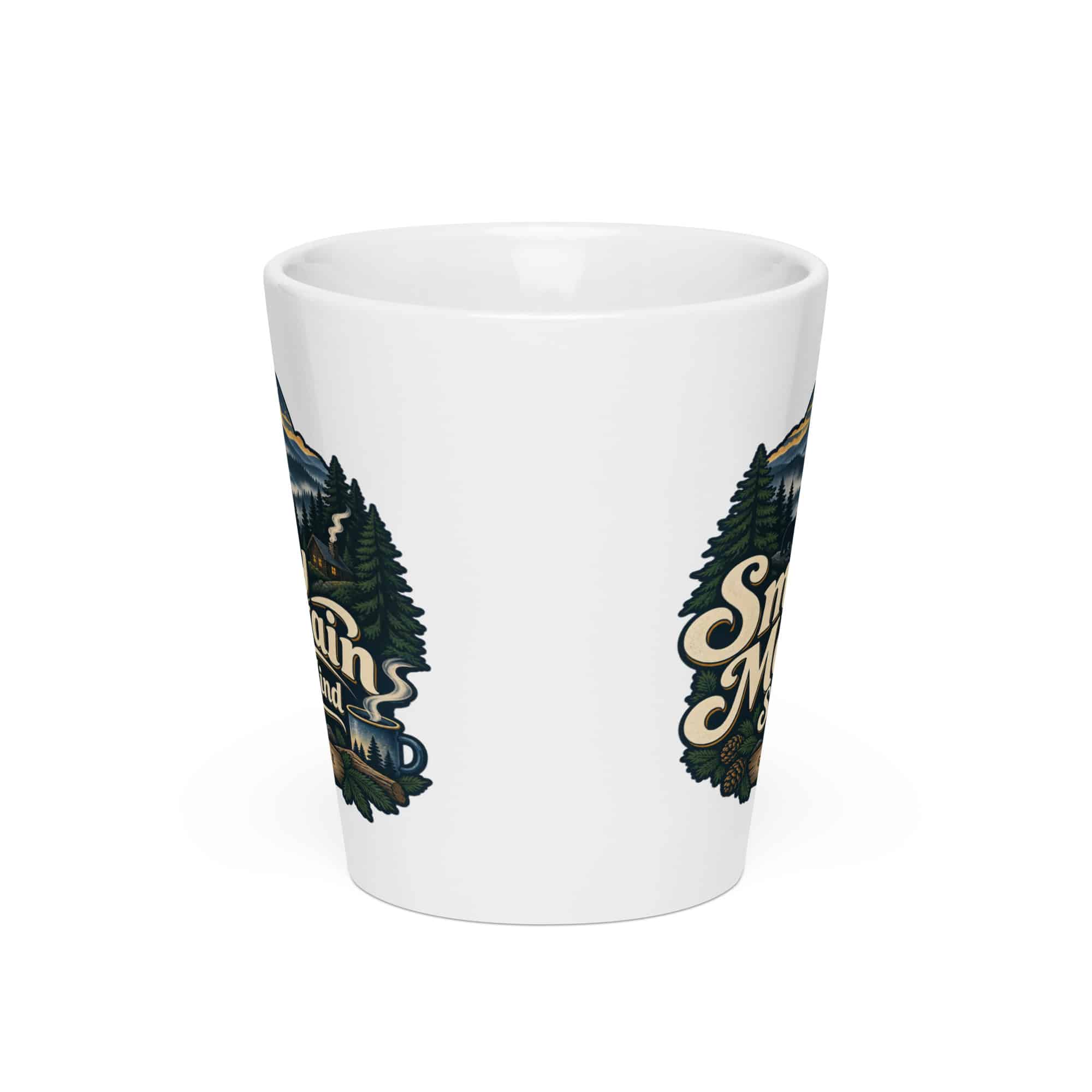 Gatlinburg and the Smokies Latte Mug: Smoky Mountain State of Mind, Woodland Scenic Lettering