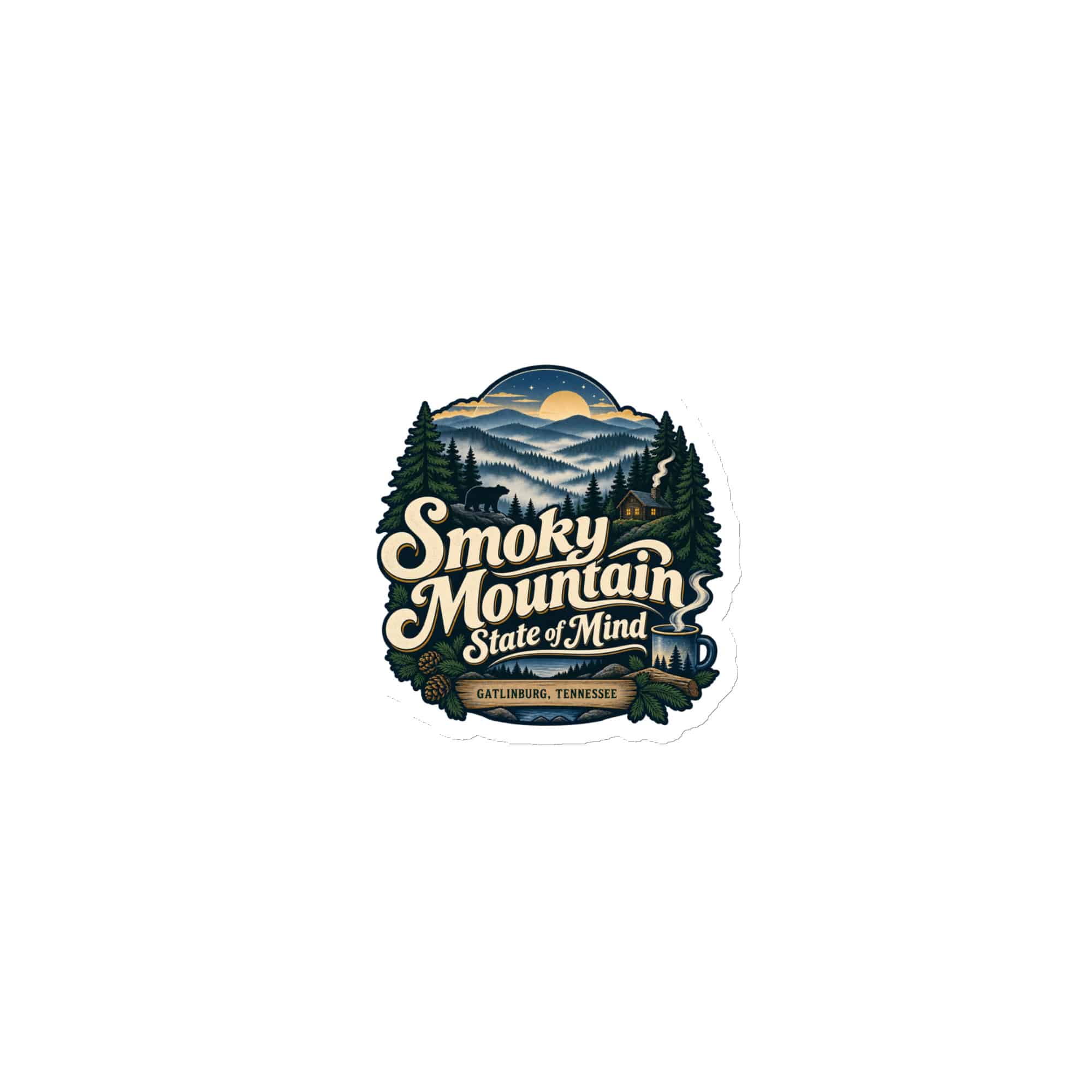 Gatlinburg and the Smokies Die-Cut Magnet: Smoky Mountain State of Mind, Woodland Scenic Lettering