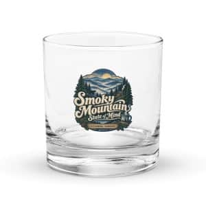 Gatlinburg and the Smokies Rocks Glass: Smoky Mountain State of Mind, Woodland Scenic Lettering - 10.5 oz - Main