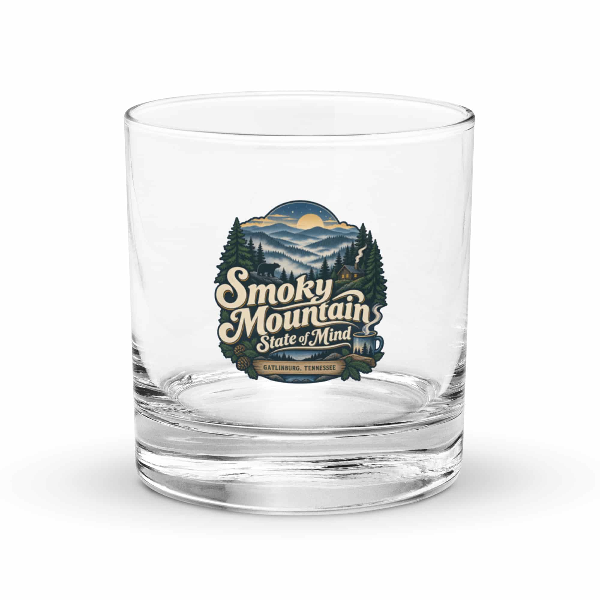 Gatlinburg and the Smokies Rocks Glass: Smoky Mountain State of Mind, Woodland Scenic Lettering
