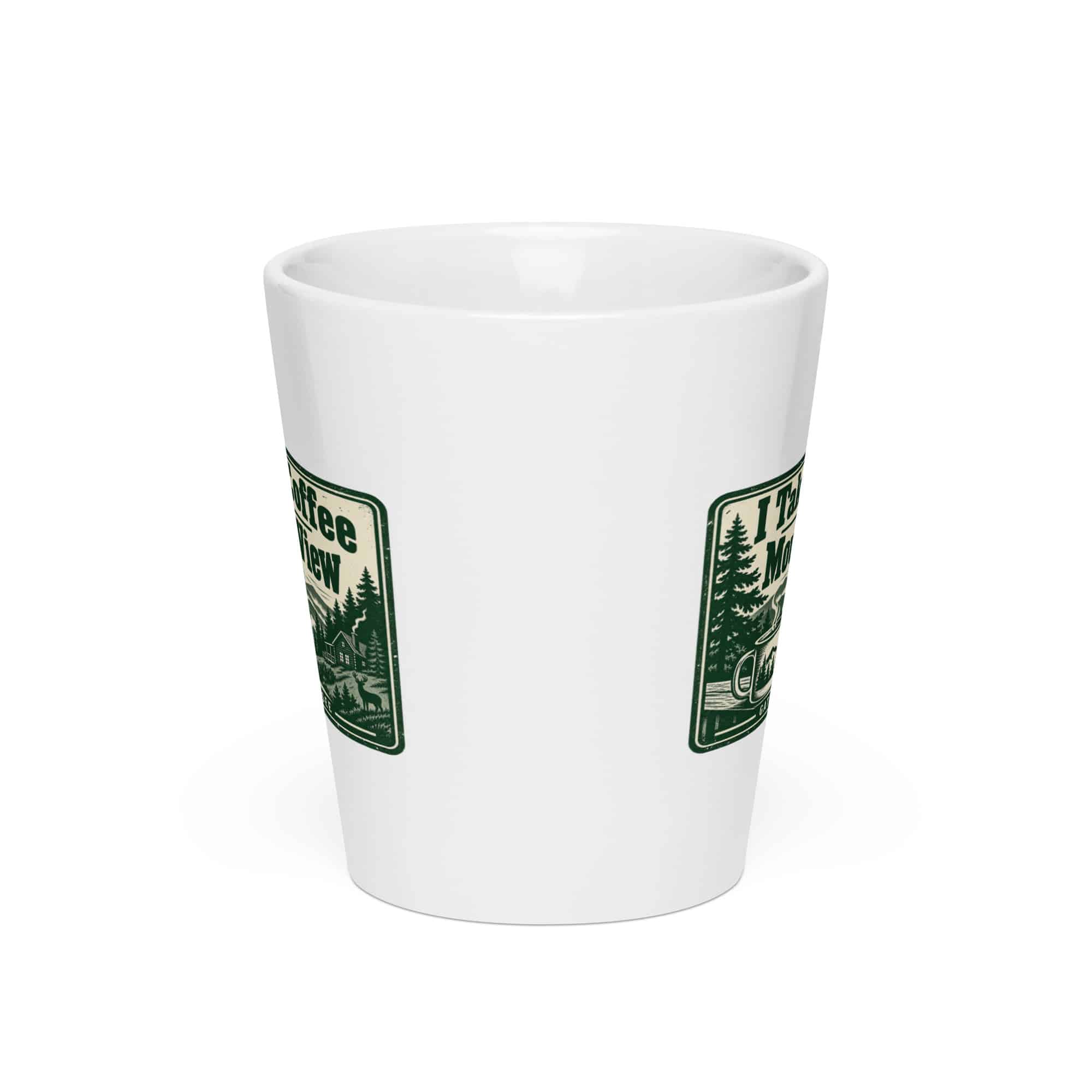 Gatlinburg and the Smokies Latte Mug: I Take My Coffee with a Mountain View, Forest Ink Stamp