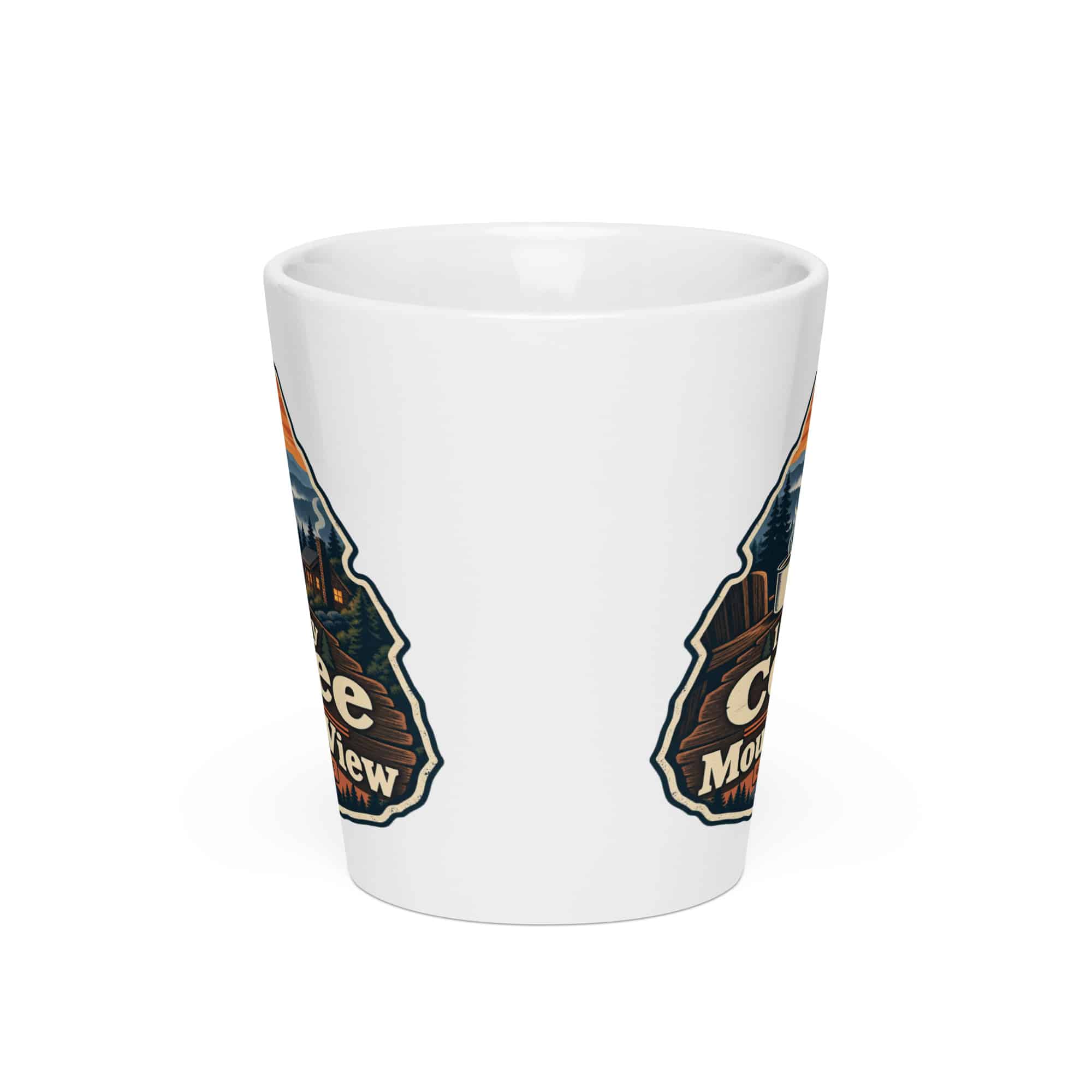 Gatlinburg and the Smokies Latte Mug: I Take My Coffee with a Mountain View, Scenic Shield Badge