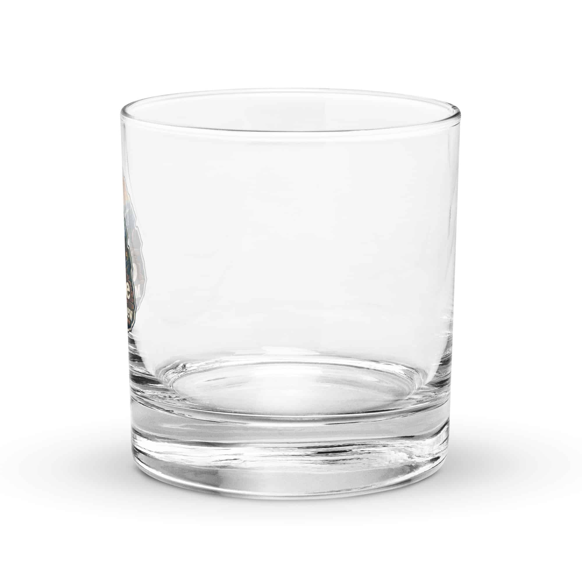 Gatlinburg and the Smokies Rocks Glass: I Take My Coffee with a Mountain View, Scenic Shield Badge