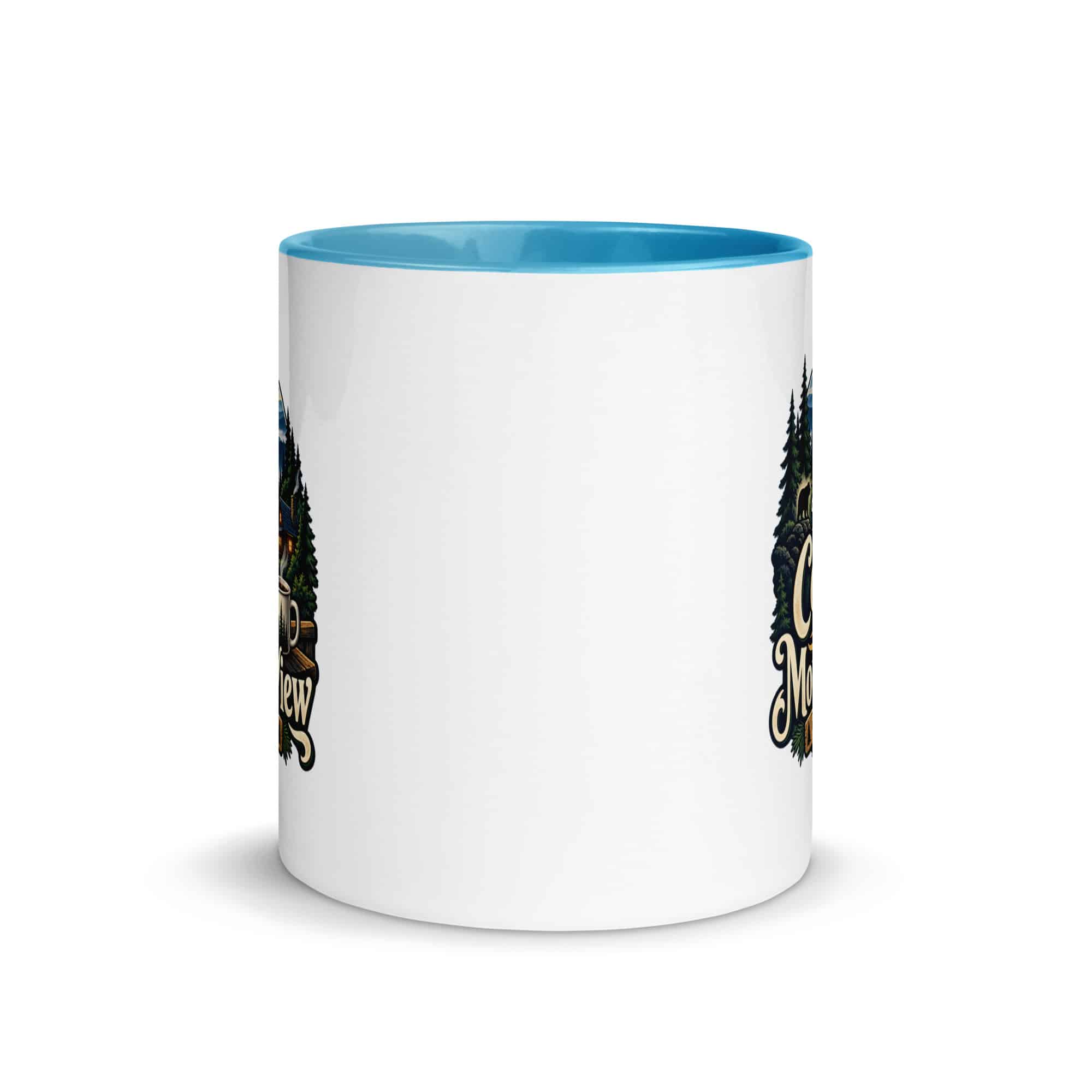 Gatlinburg and the Smokies Color Inside Coffee Mug: I Take My Coffee with a Mountain View, Woodland Scenic Lettering
