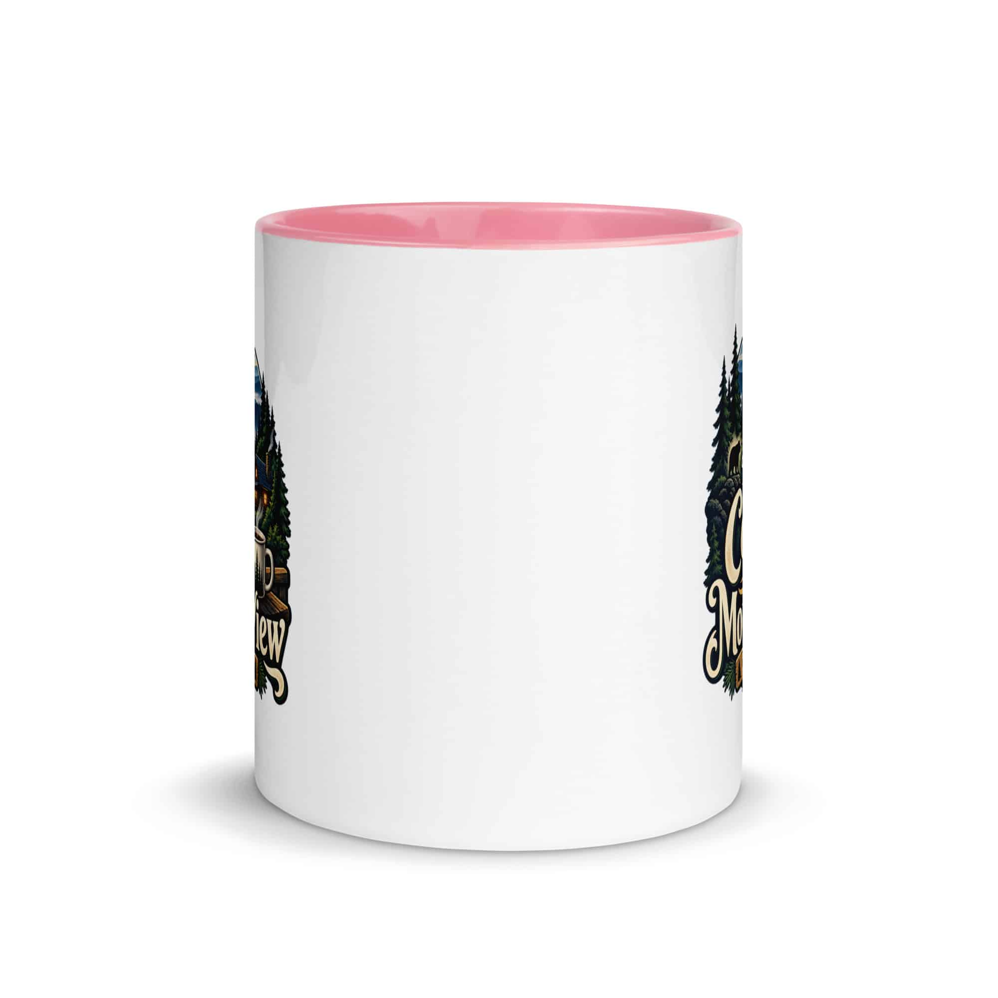 Gatlinburg and the Smokies Color Inside Coffee Mug: I Take My Coffee with a Mountain View, Woodland Scenic Lettering