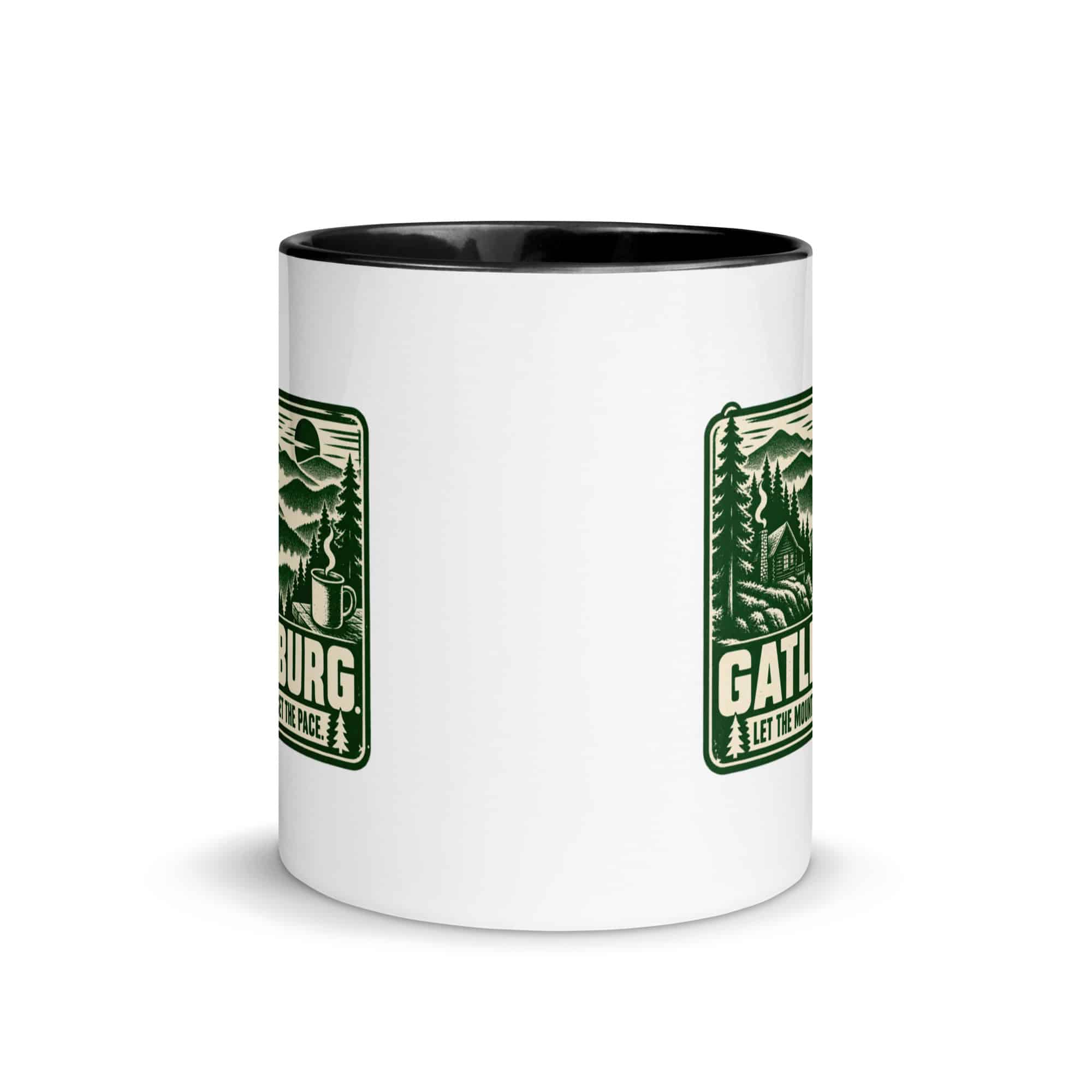 Gatlinburg and the Smokies Color Inside Coffee Mug: Gatlinburg. Let the Mountains Set the Pace, Forest Ink Stamp