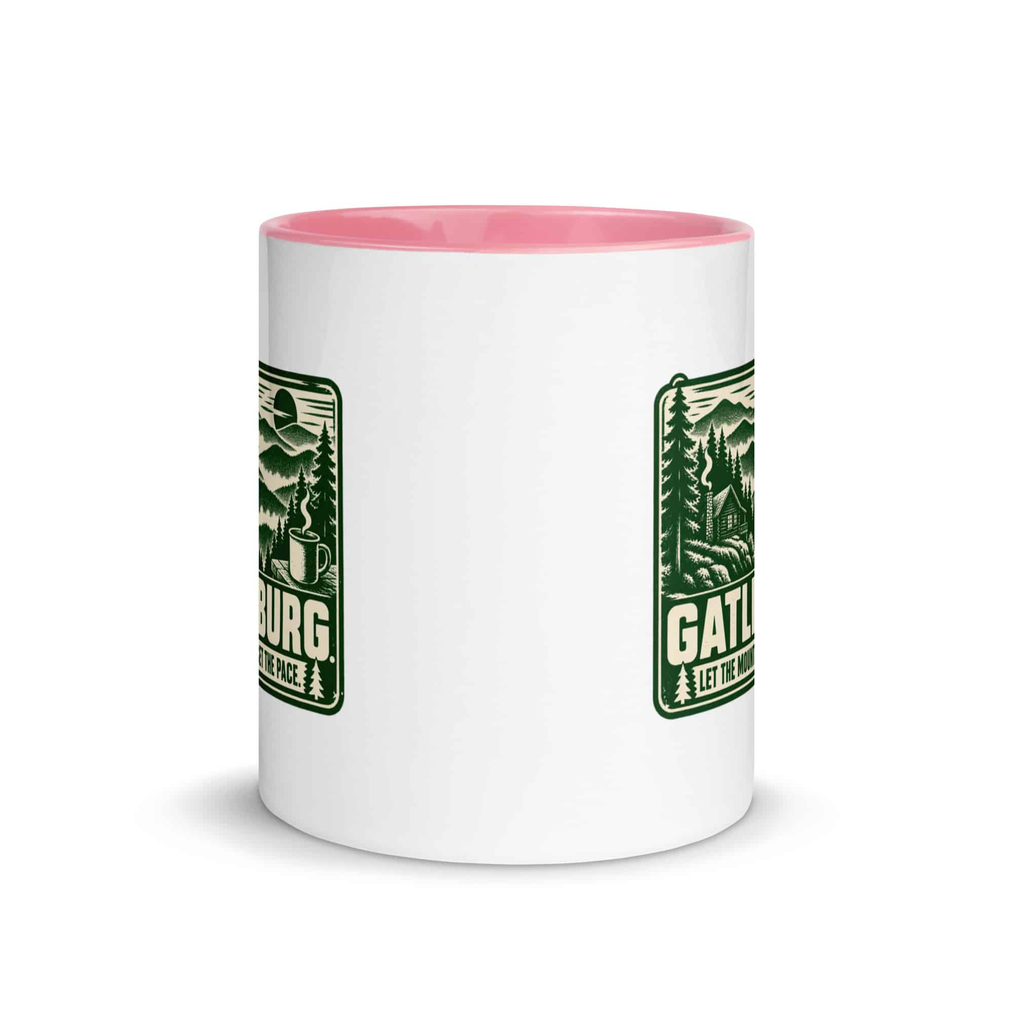 Gatlinburg and the Smokies Color Inside Coffee Mug: Gatlinburg. Let the Mountains Set the Pace, Forest Ink Stamp