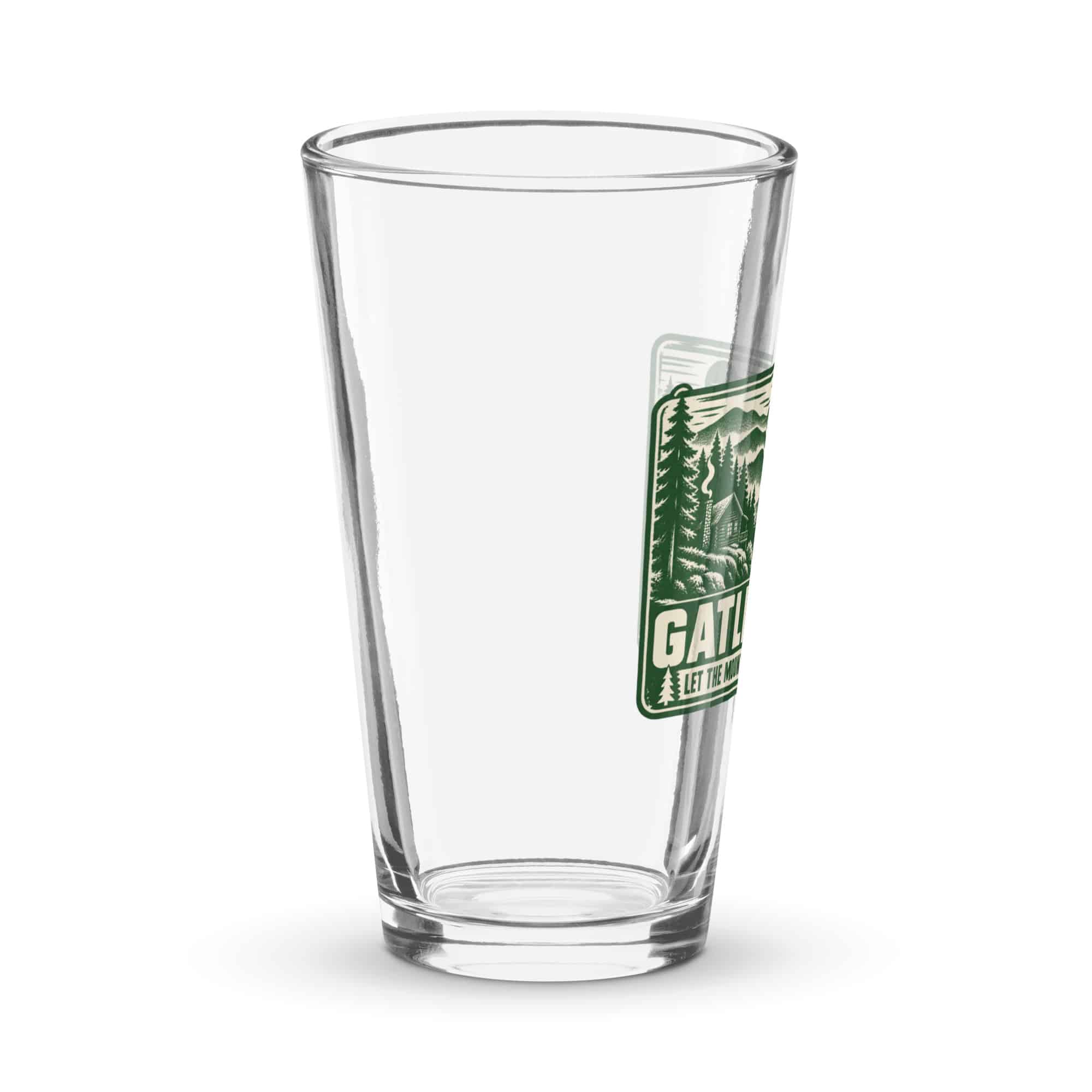 Gatlinburg and the Smokies Pint Glass: Gatlinburg. Let the Mountains Set the Pace, Forest Ink Stamp
