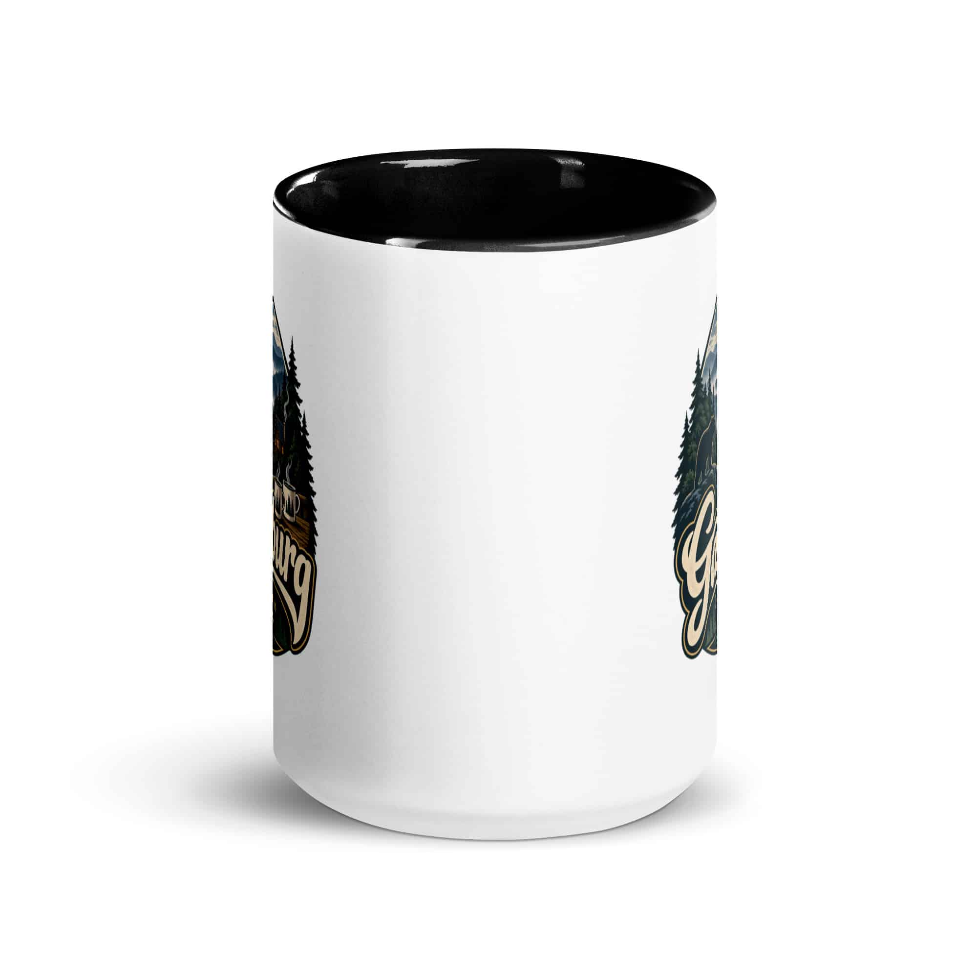 Gatlinburg and the Smokies Color Inside Coffee Mug: Gatlinburg. Let the Mountains Set the Pace, Woodland Scenic Lettering