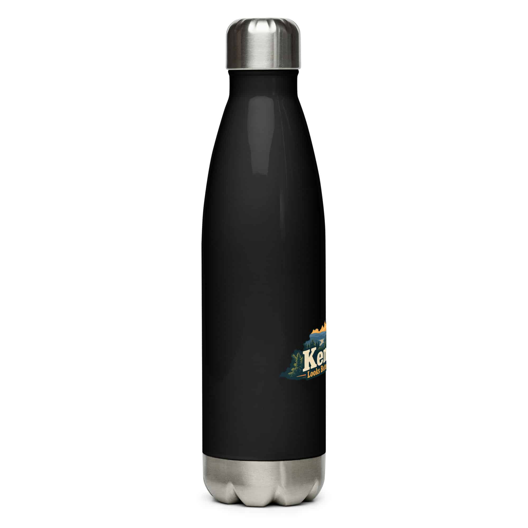Kentucky Stainless Steel Water Bottle: Sandstone arch and forest, Colorful Kentucky Silhouette