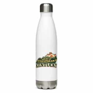 Kentucky Stainless Steel Water Bottle: Rolling pasture and horse silhouette, Vintage Kentucky Silhouette - 17 oz - Main