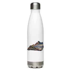 Kentucky Stainless Steel Water Bottle: Autumn woodland, Illustrated Kentucky Silhouette - 17 oz - Main