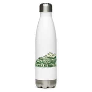 Kentucky Stainless Steel Water Bottle: Wildflower meadow, Woodcut Kentucky Silhouette - 17 oz - Main