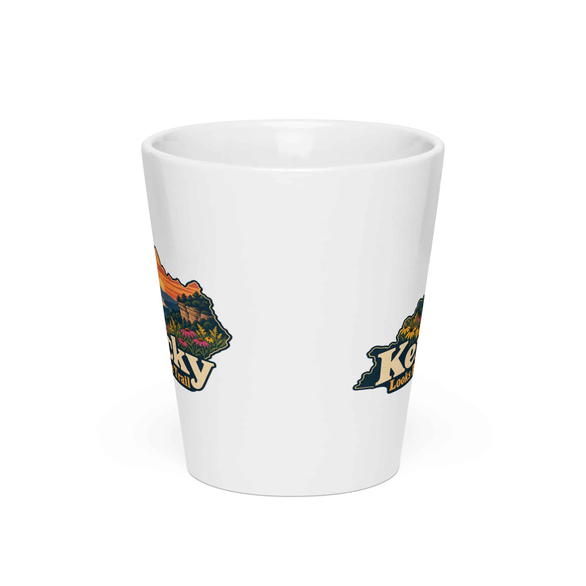 Kentucky Latte Mug: Wildflower meadow, Colorful Kentucky Silhouette