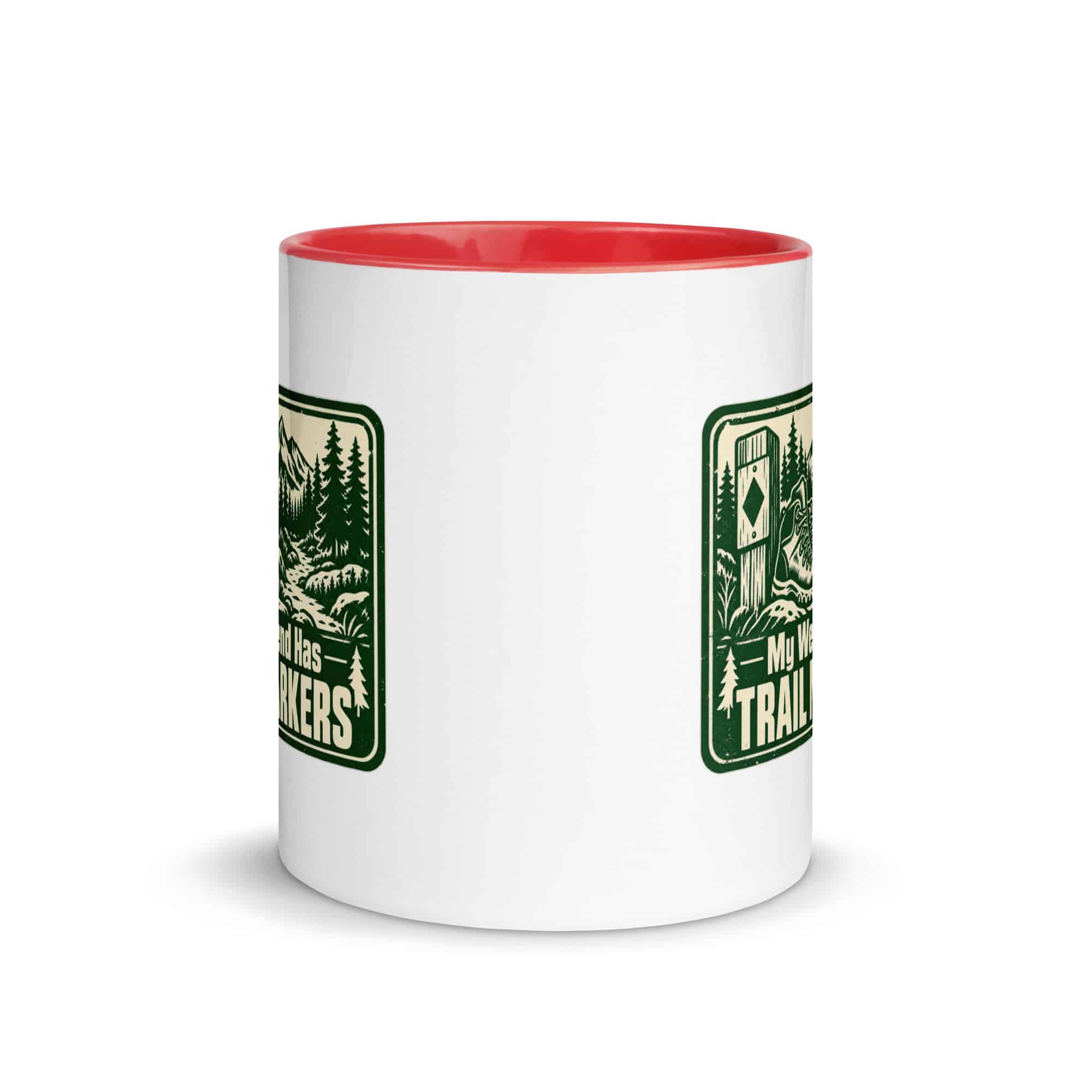 Nature and Adventure Color Inside Coffee Mug: My Weekend Has Trail Markers, Forest Ink Stamp