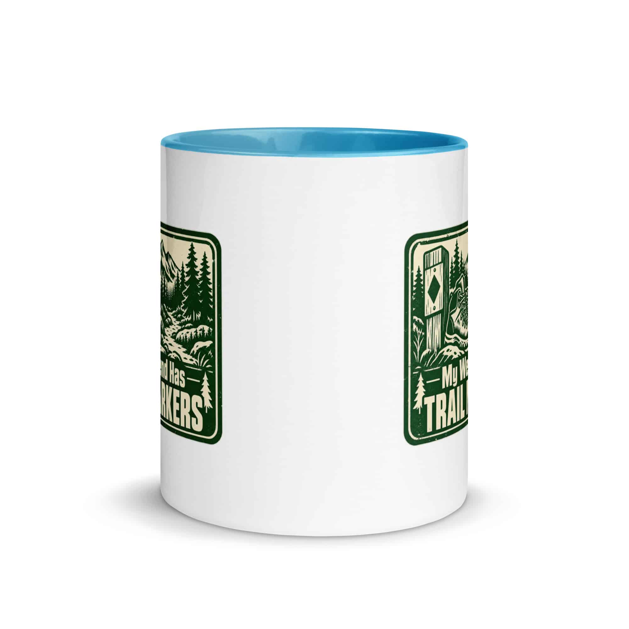Nature and Adventure Color Inside Coffee Mug: My Weekend Has Trail Markers, Forest Ink Stamp