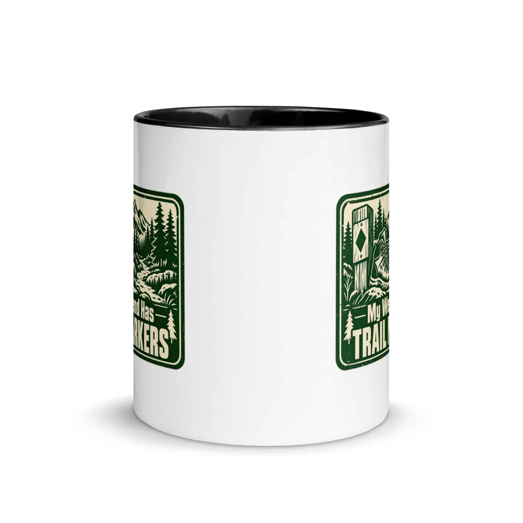 Nature and Adventure Color Inside Coffee Mug: My Weekend Has Trail Markers, Forest Ink Stamp
