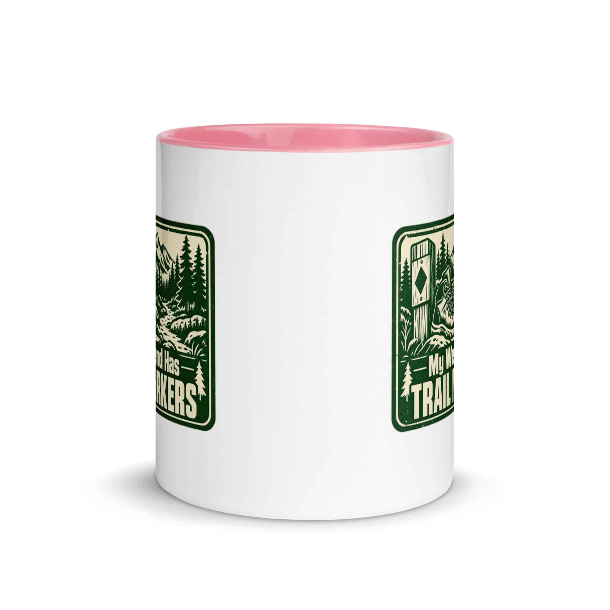 Nature and Adventure Color Inside Coffee Mug: My Weekend Has Trail Markers, Forest Ink Stamp