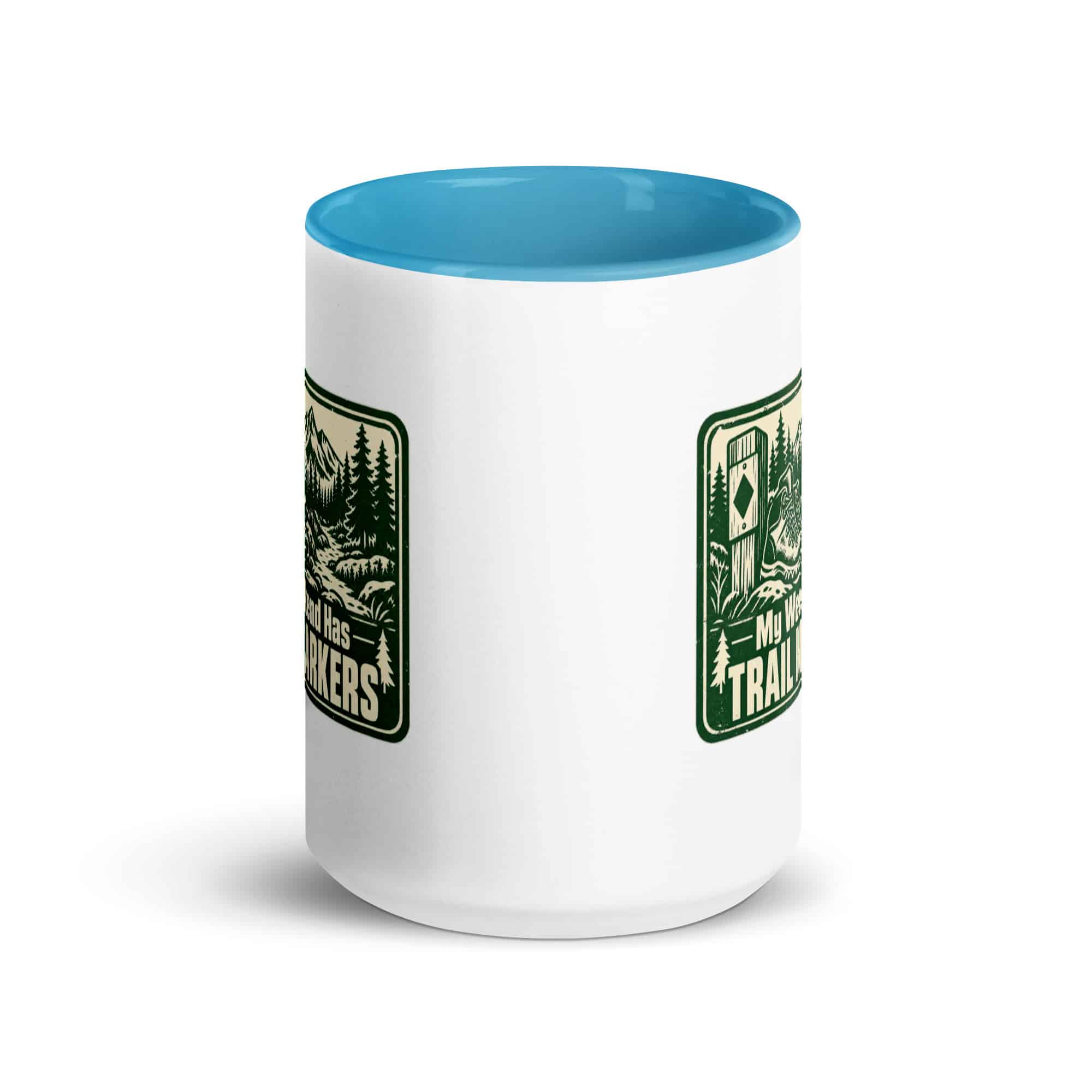 Nature and Adventure Color Inside Coffee Mug: My Weekend Has Trail Markers, Forest Ink Stamp