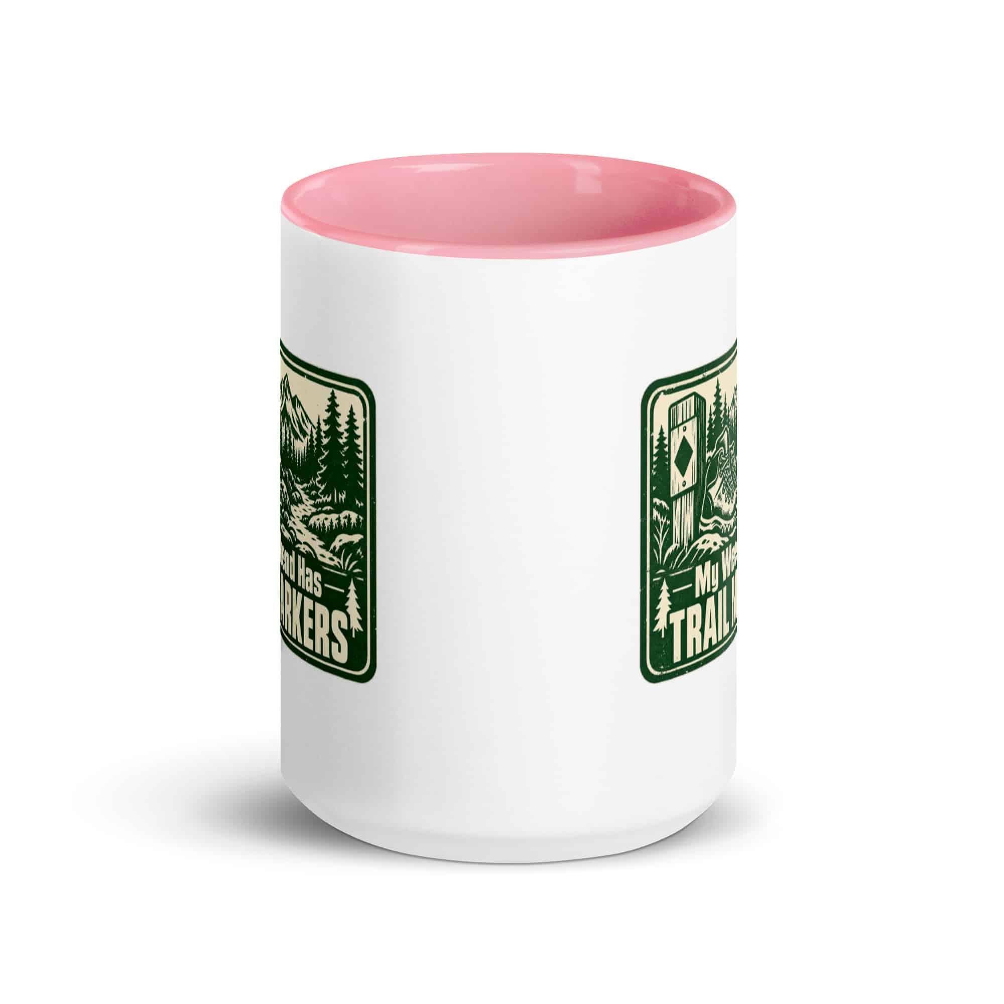 Nature and Adventure Color Inside Coffee Mug: My Weekend Has Trail Markers, Forest Ink Stamp