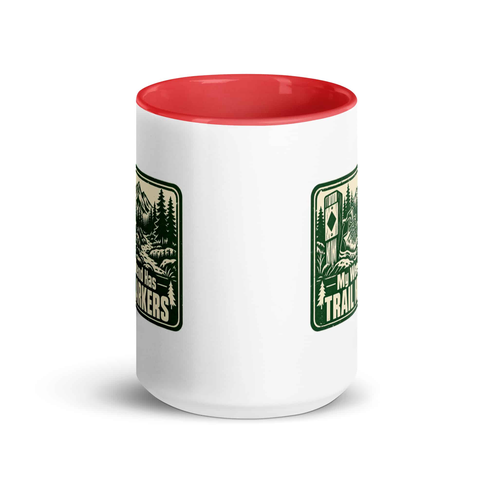 Nature and Adventure Color Inside Coffee Mug: My Weekend Has Trail Markers, Forest Ink Stamp