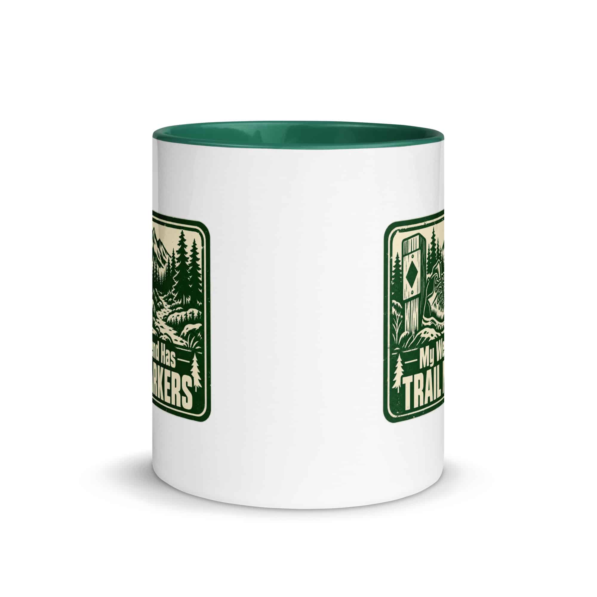 Nature and Adventure Color Inside Coffee Mug: My Weekend Has Trail Markers, Forest Ink Stamp