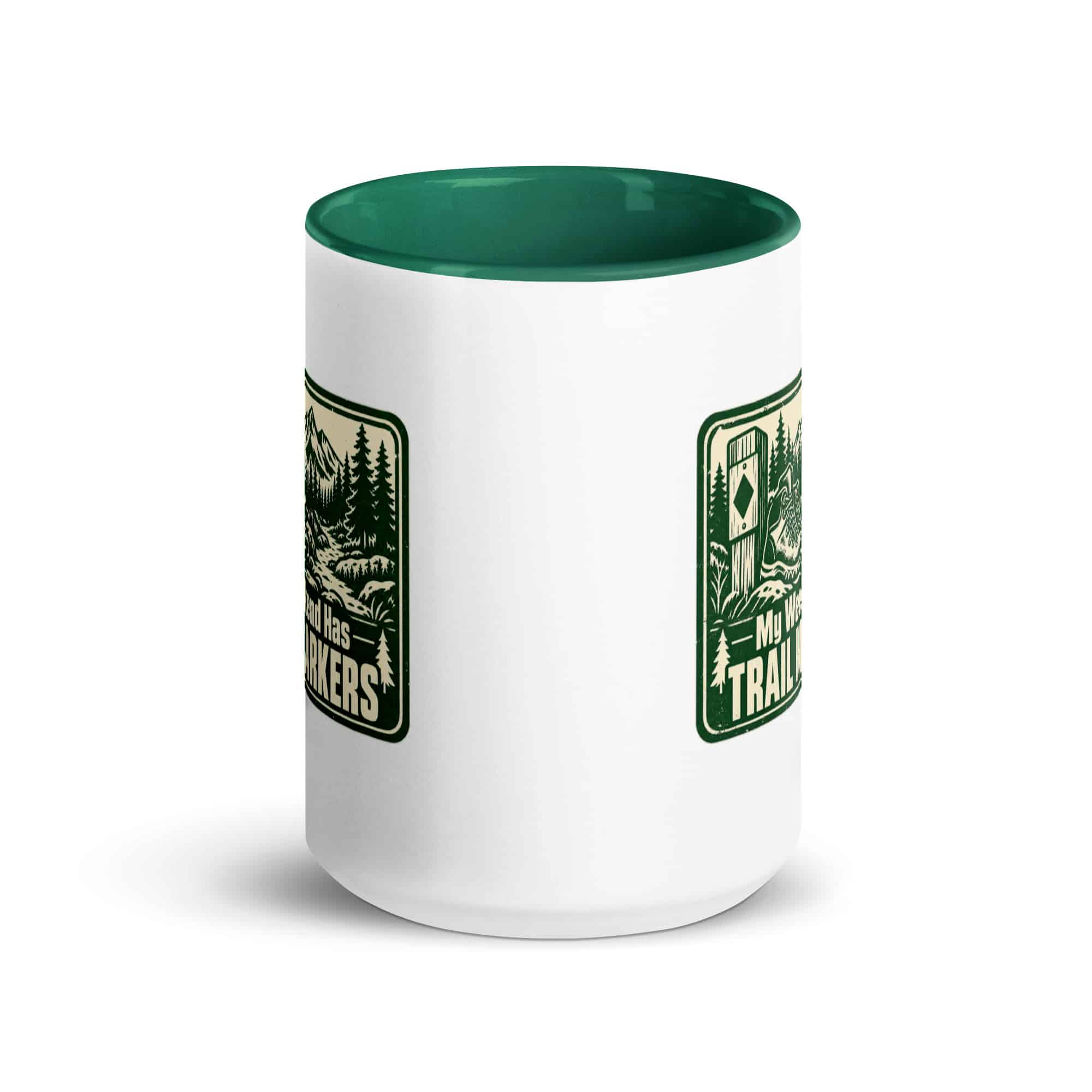 Nature and Adventure Color Inside Coffee Mug: My Weekend Has Trail Markers, Forest Ink Stamp
