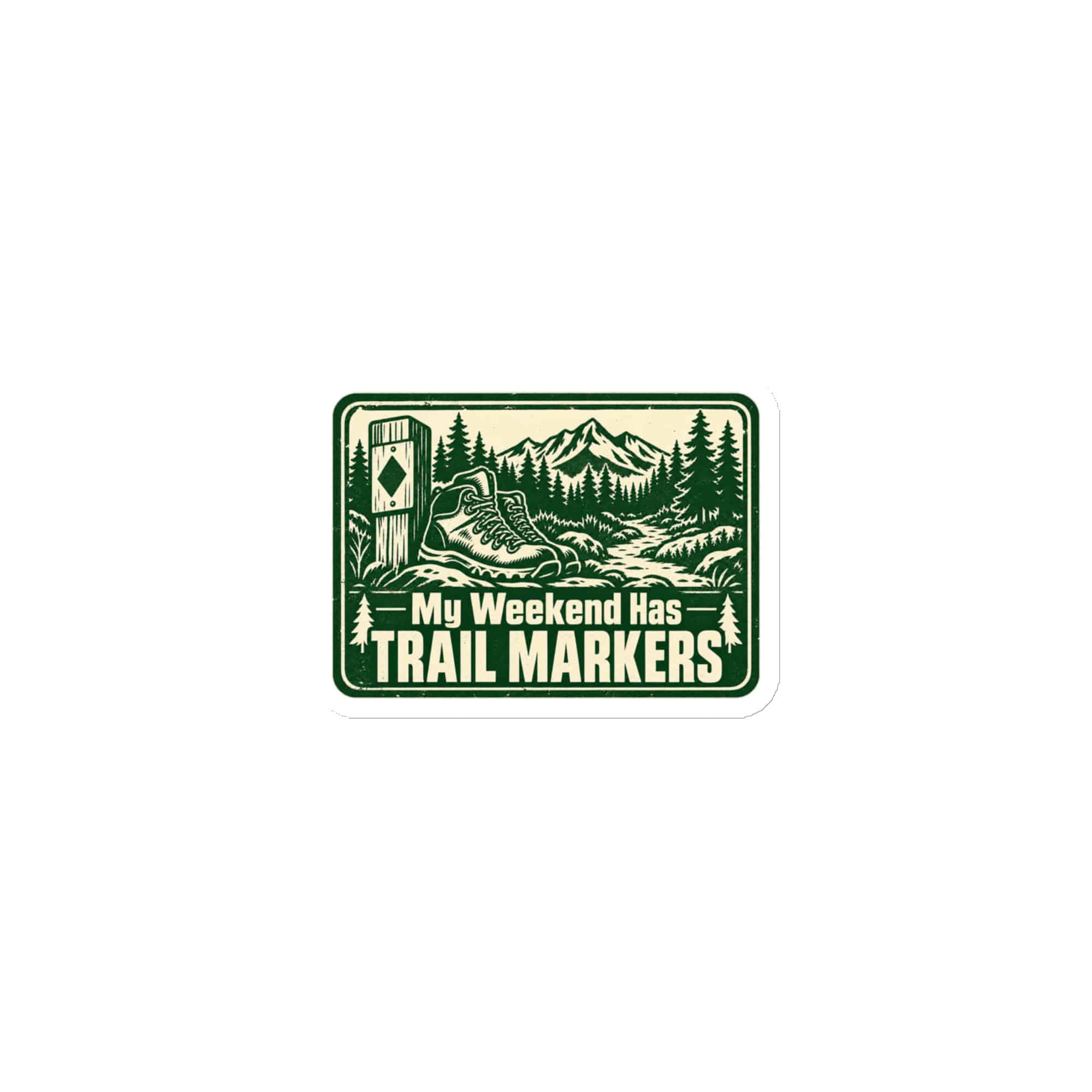 Nature and Adventure Die-Cut Magnet: My Weekend Has Trail Markers, Forest Ink Stamp