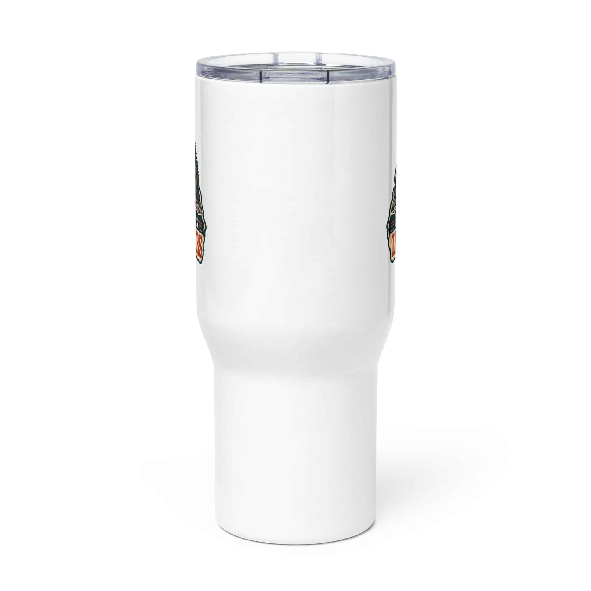 Nature and Adventure Travel Mug: My Weekend Has Trail Markers, Scenic Shield Badge