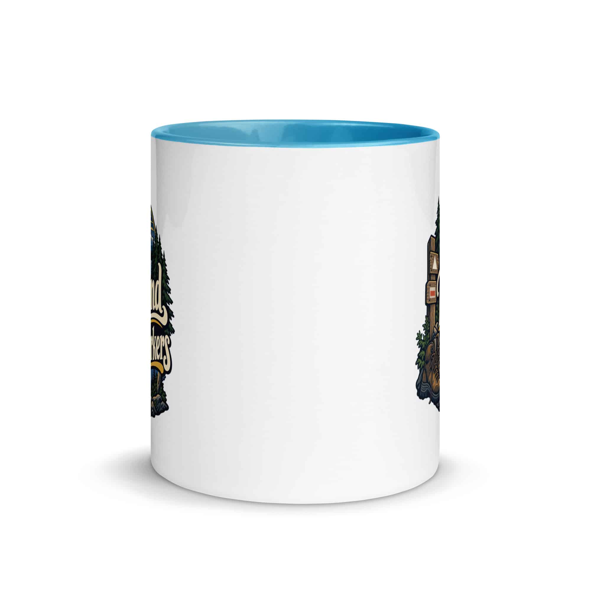 Nature and Adventure Color Inside Coffee Mug: My Weekend Has Trail Markers, Woodland Scenic Lettering