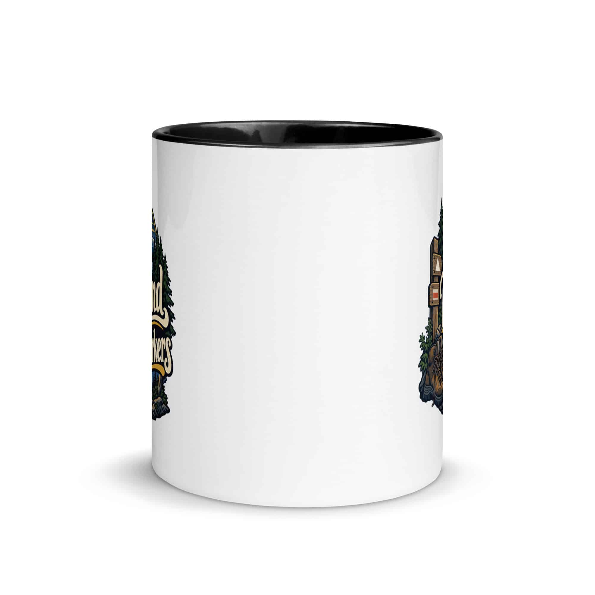 Nature and Adventure Color Inside Coffee Mug: My Weekend Has Trail Markers, Woodland Scenic Lettering